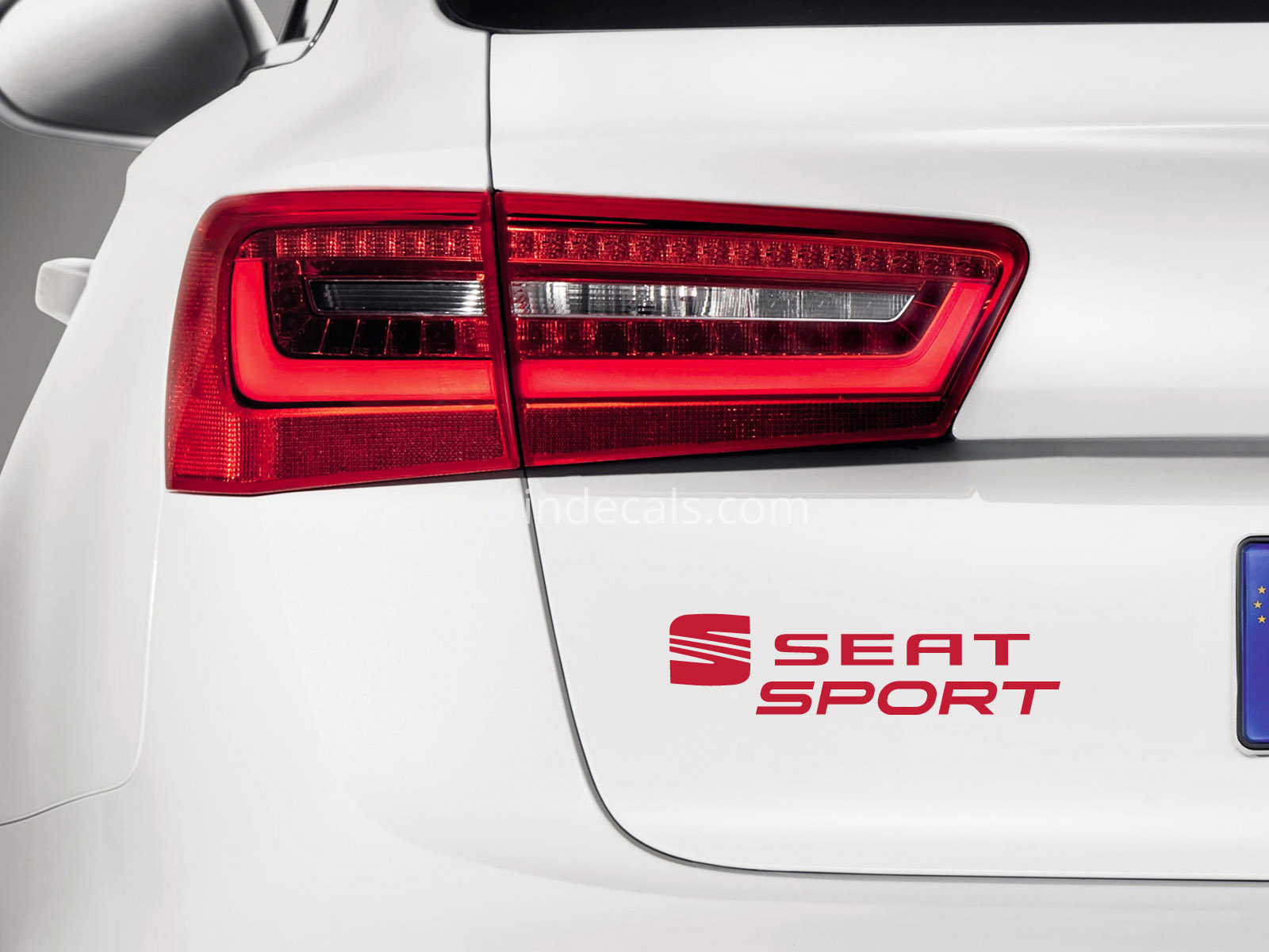 1 x Seat Sports Sticker for Trunk - Red