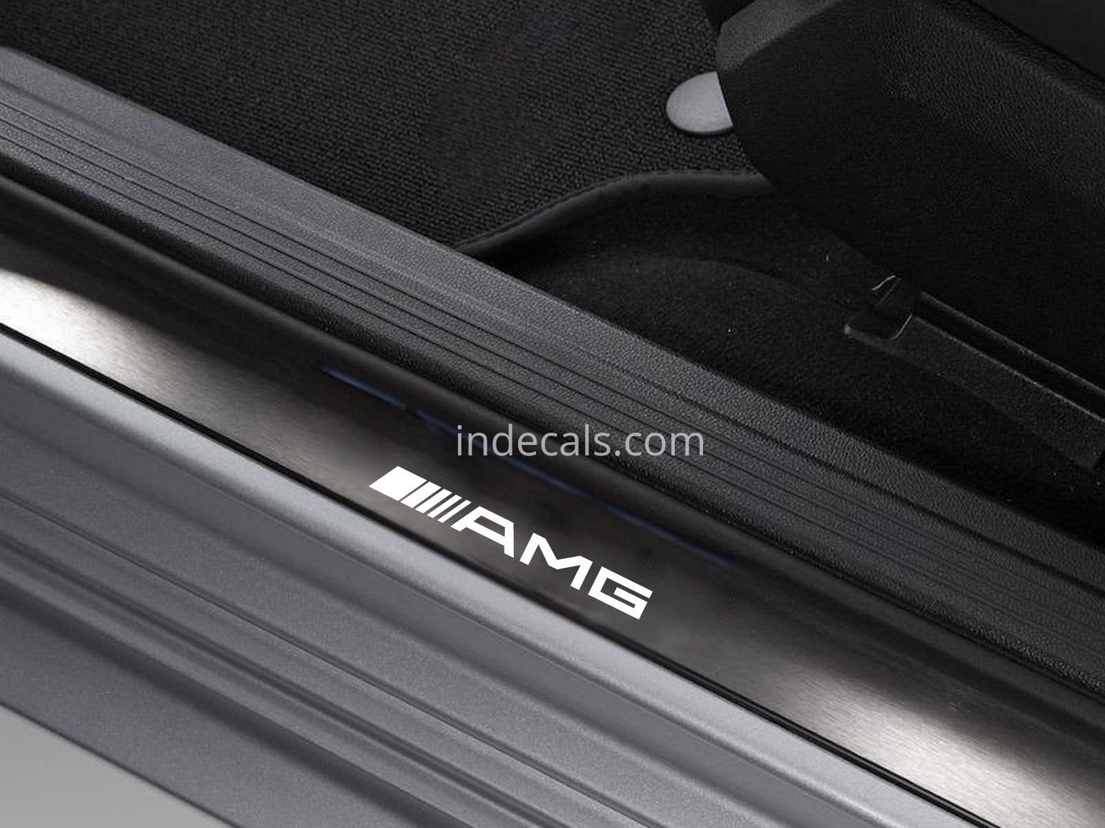 6 x AMG Stickers for Door Sills - White