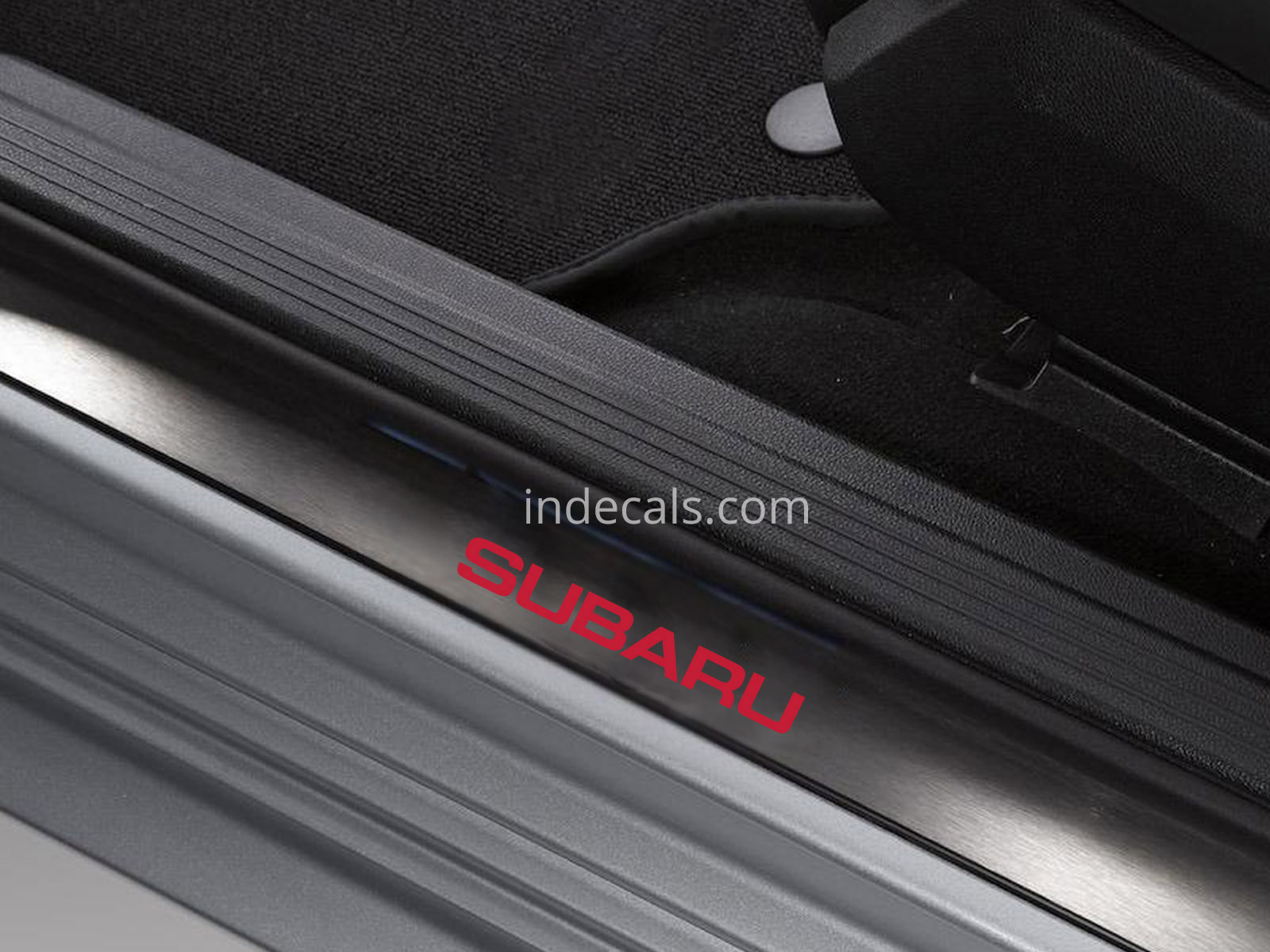 6 x Subaru Stickers for Door Sills - Red