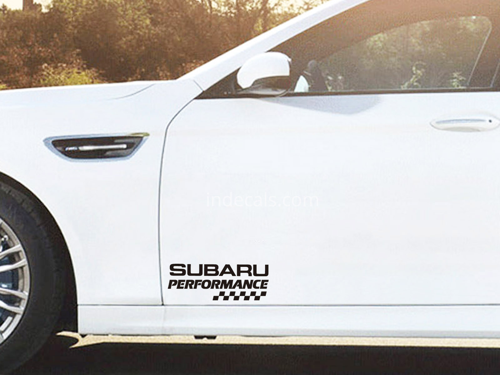 2 x Subaru Performance Stickers for Doors - Black