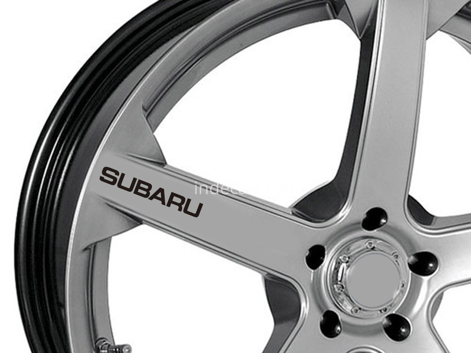 6 x Subaru Stickers for Wheels - Black
