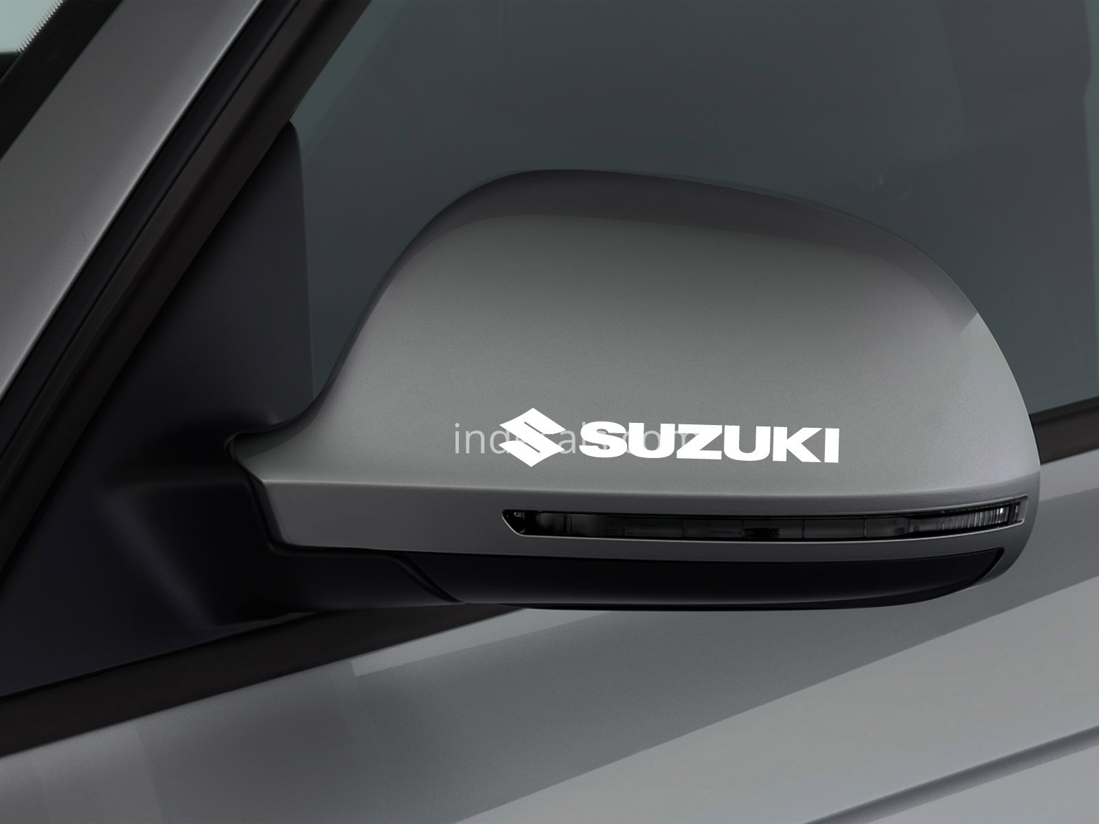 3 x Suzuki Stickers for Mirror - White