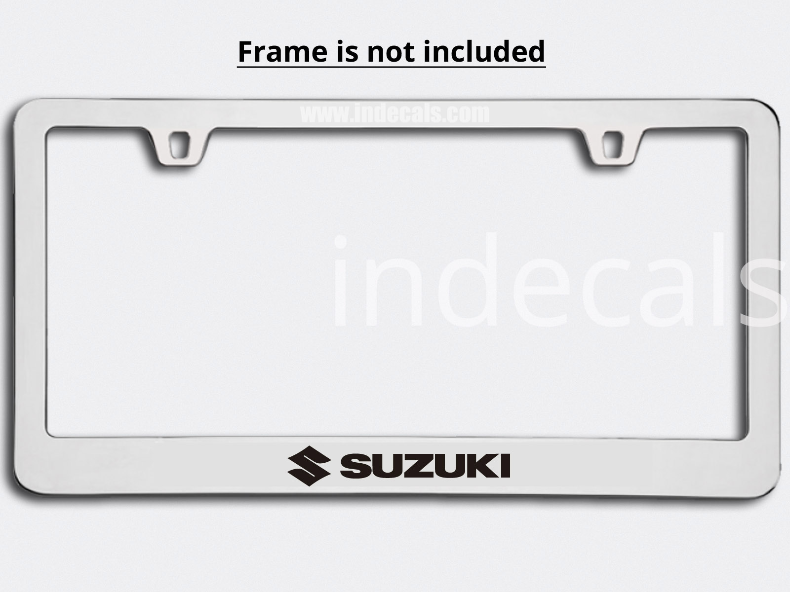 3 x Suzuki Stickers for Plate Frame - Black