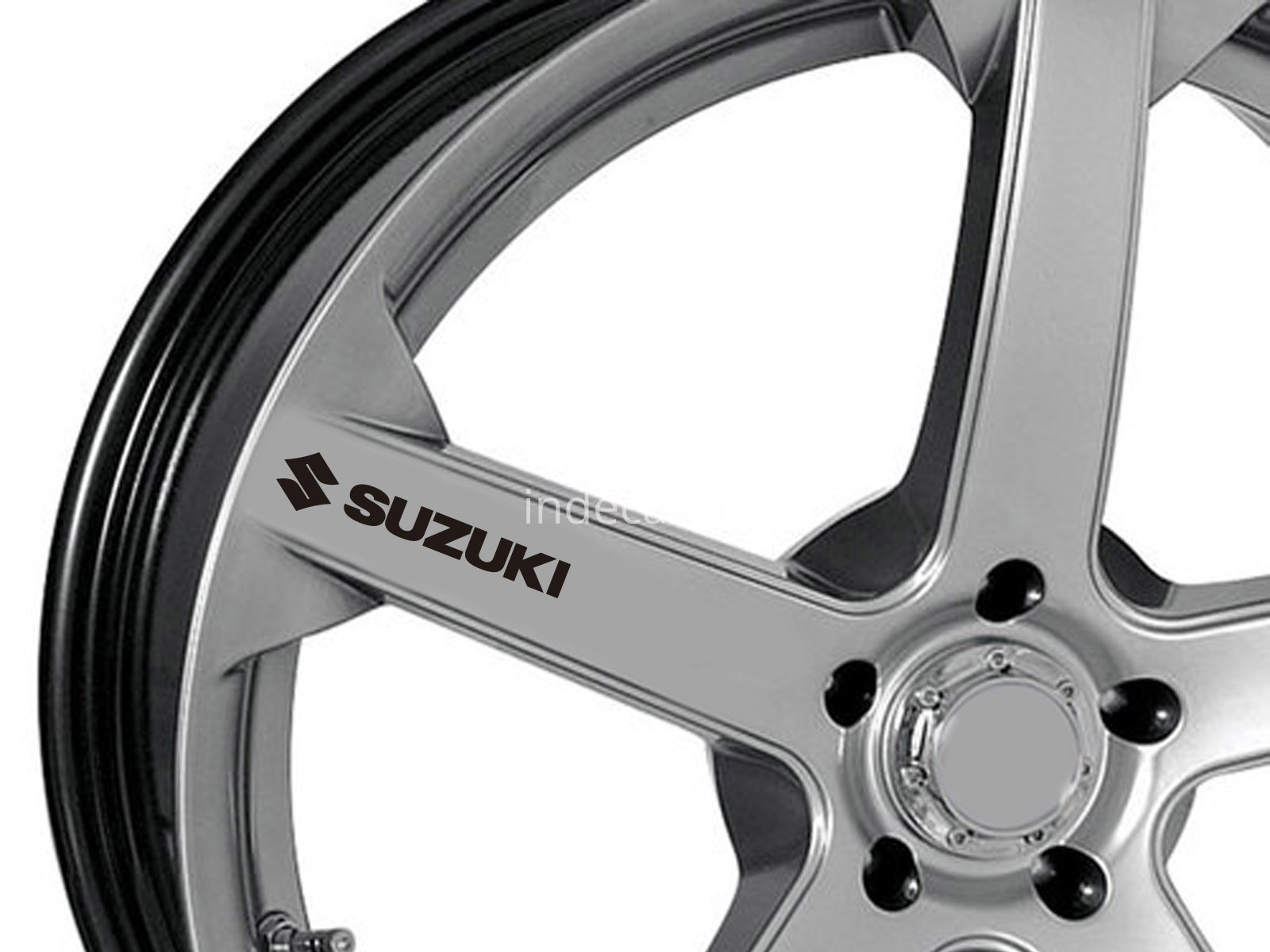 6 x Suzuki Stickers for Wheels - Black