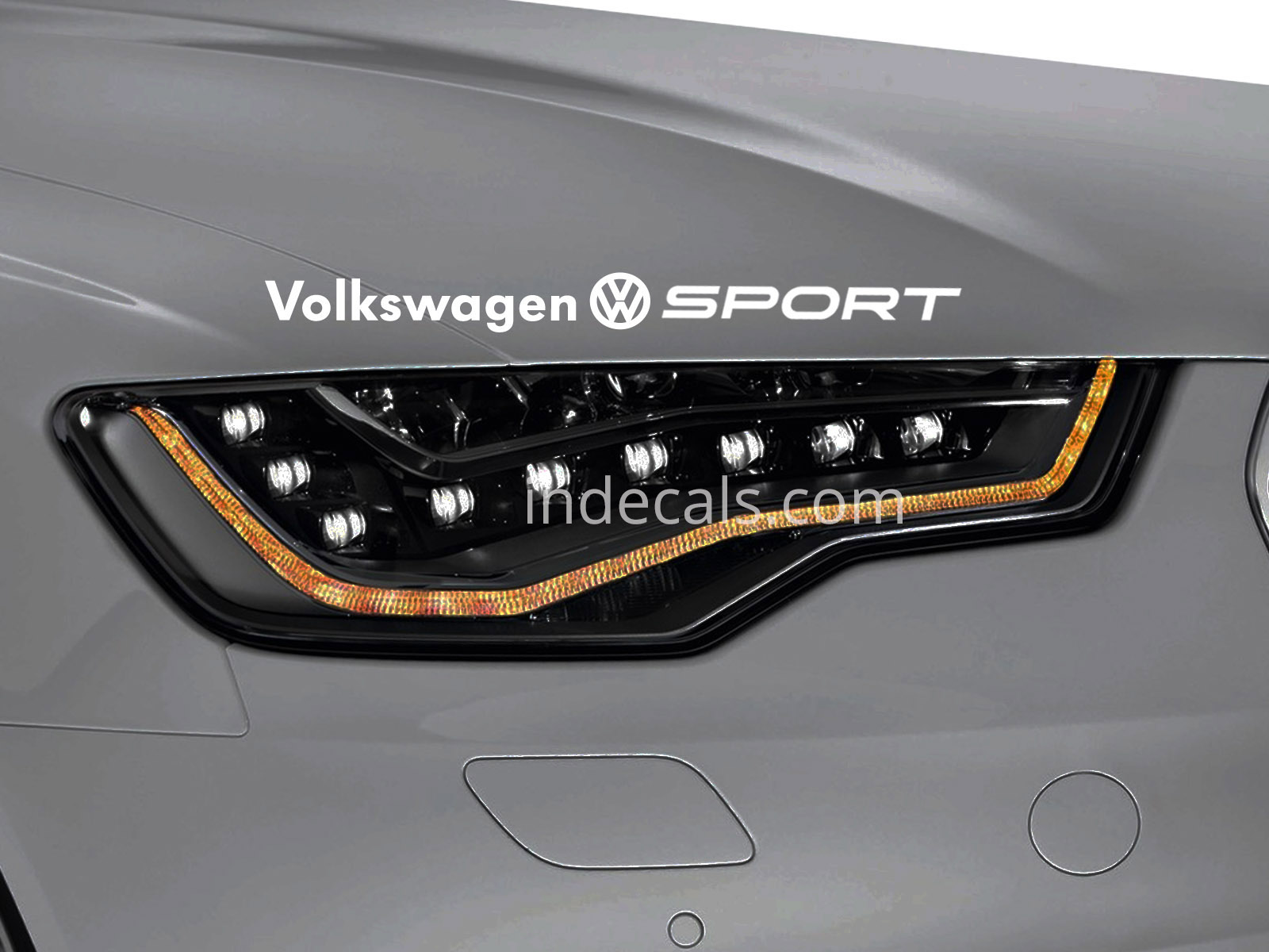 1 x Volkswagen Sport Sticker for Eyebrow - White