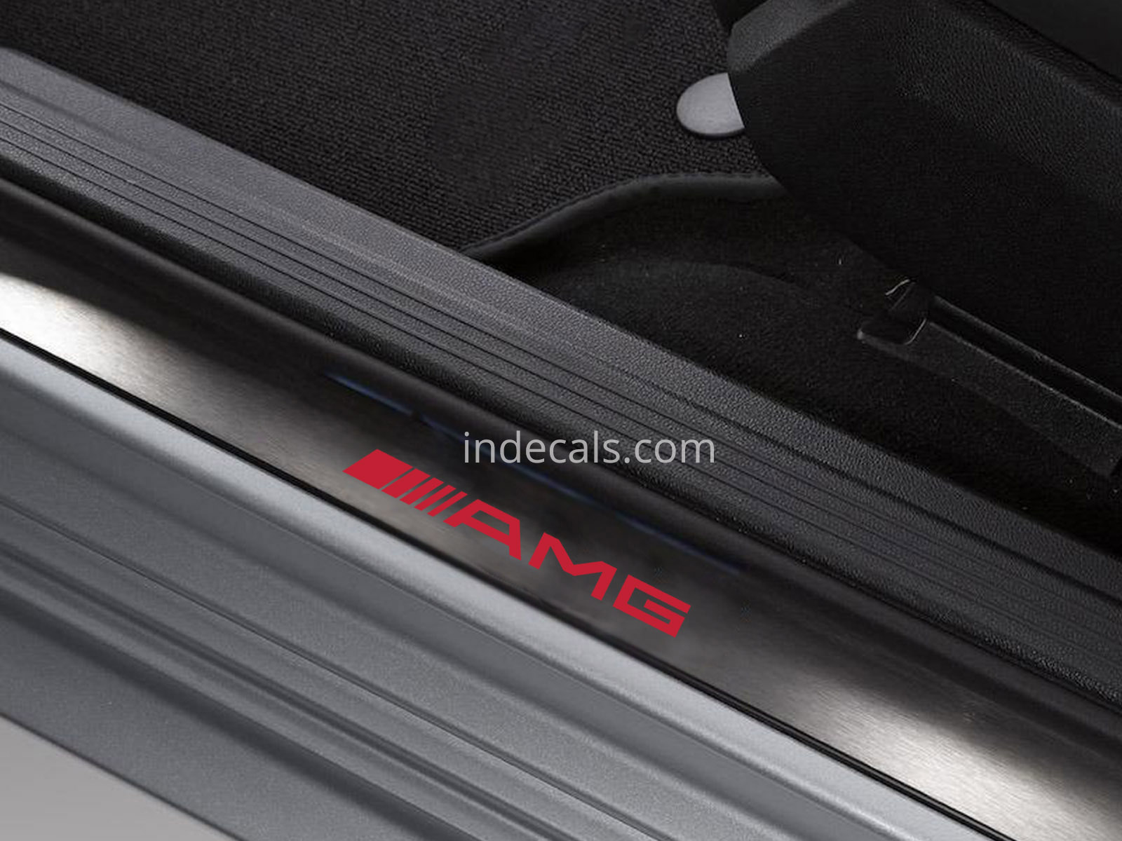 6 x AMG Stickers for Door Sills - Red