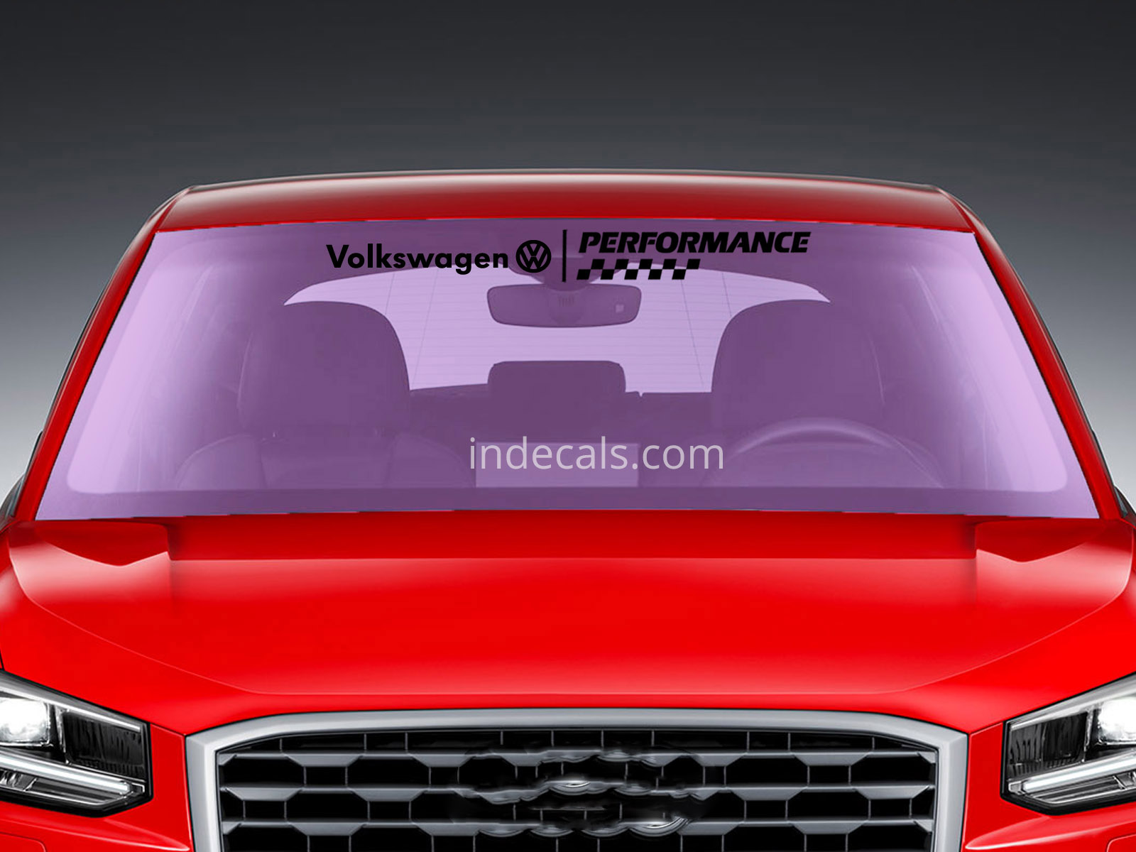 1 x Volkswagen Performance Sticker for Windshield or Back Window - Black