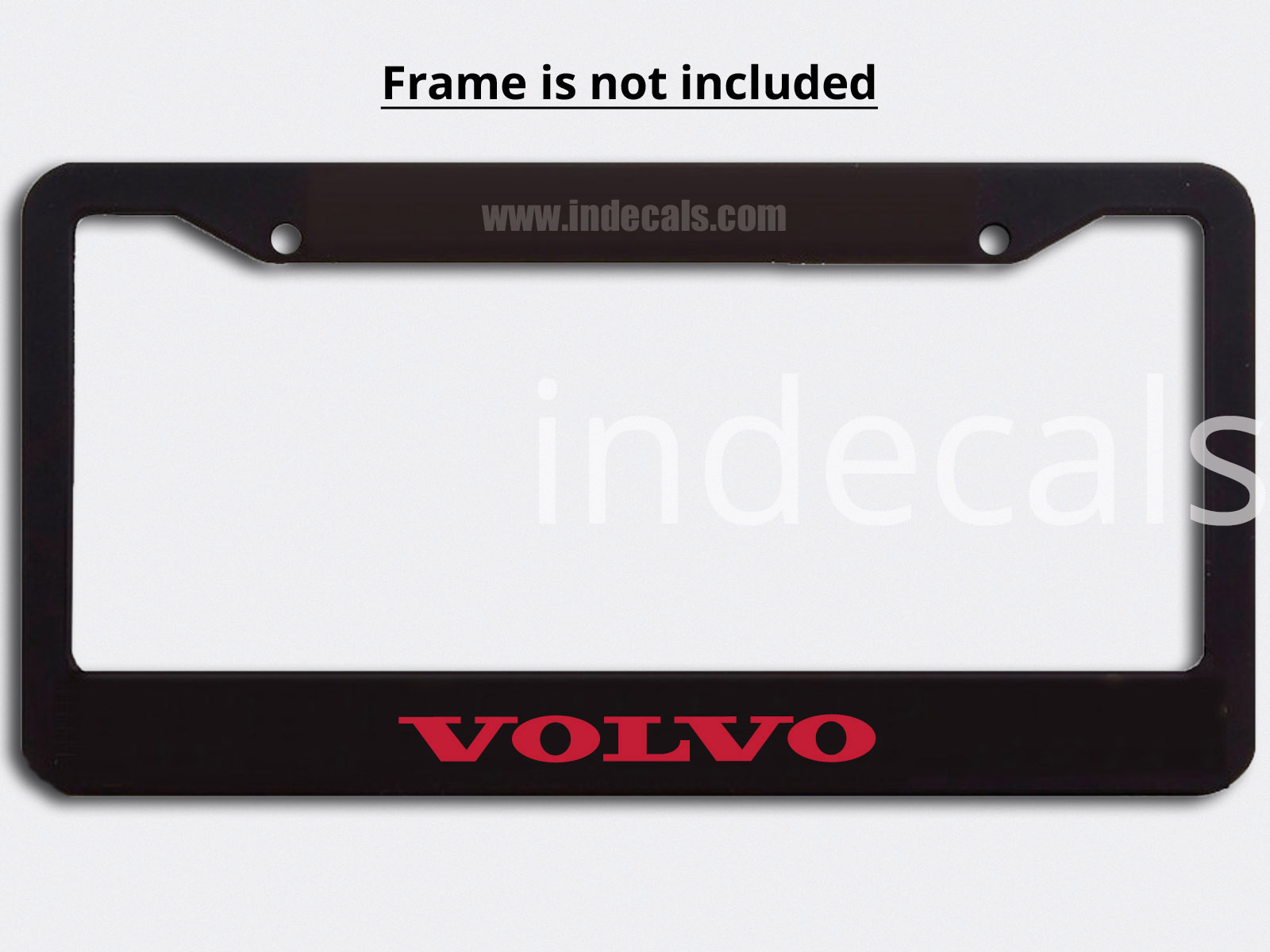 3 x Volvo Stickers for Plate Frame - Red