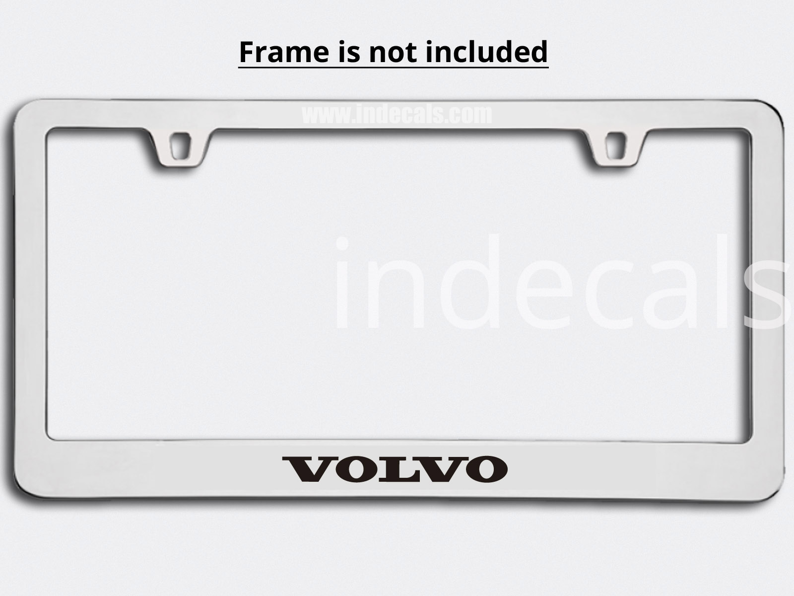 3 x Volvo Stickers for Plate Frame - Black