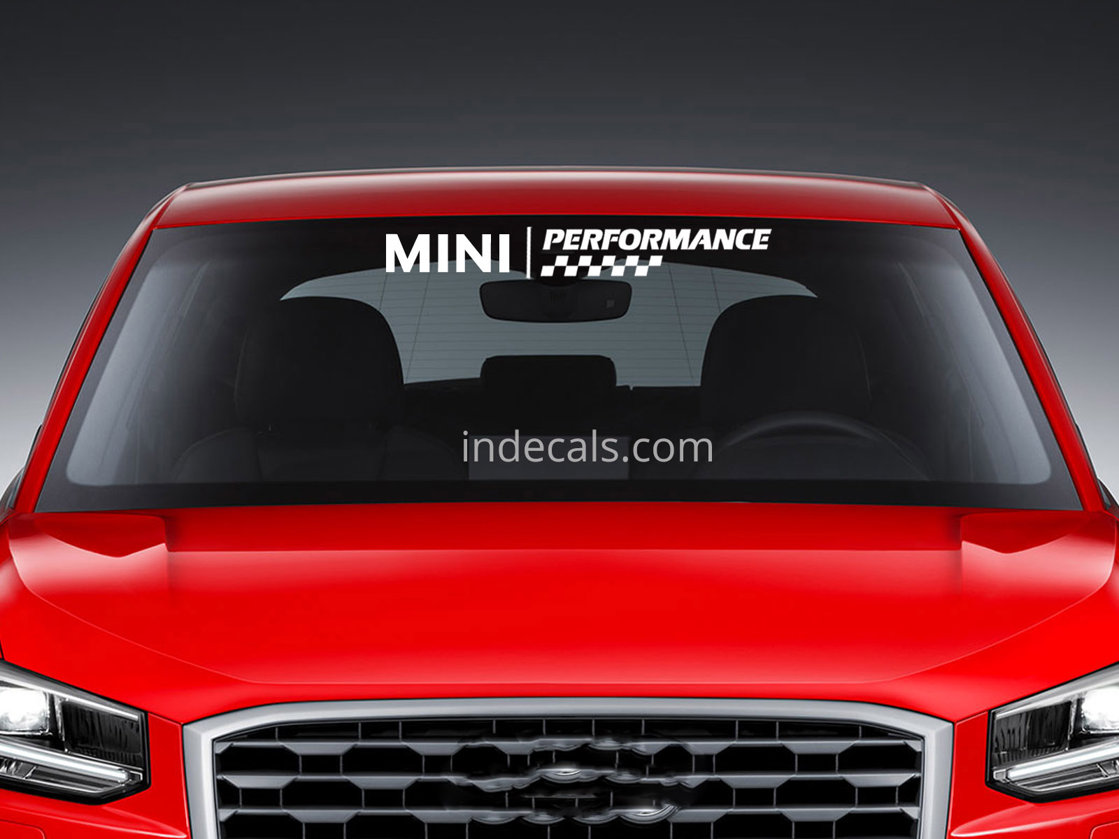 1 x Mini Performance Sticker for Windshield or Back Window - White
