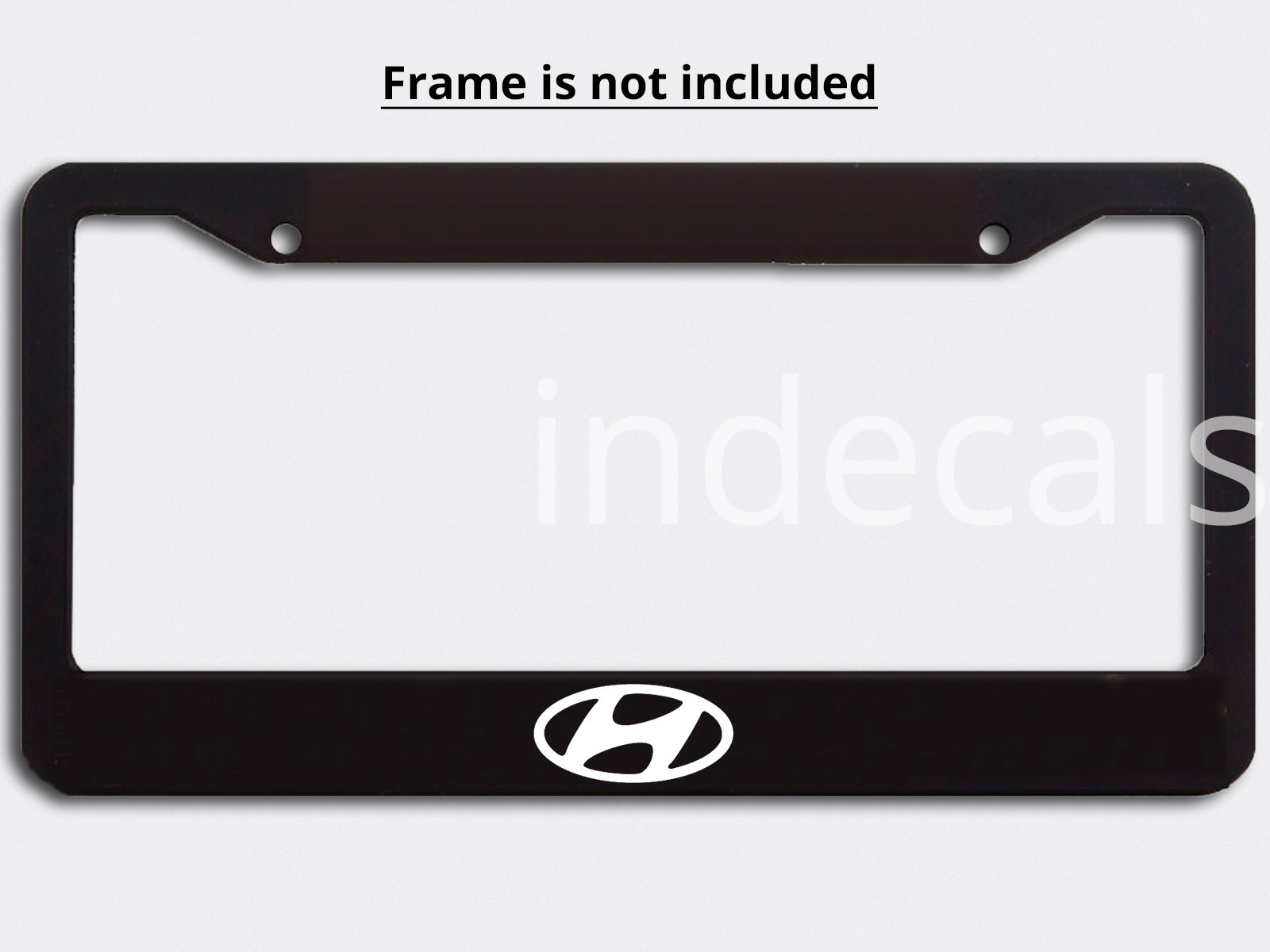3 x Hyundai Stickers for License Plate Frame - White