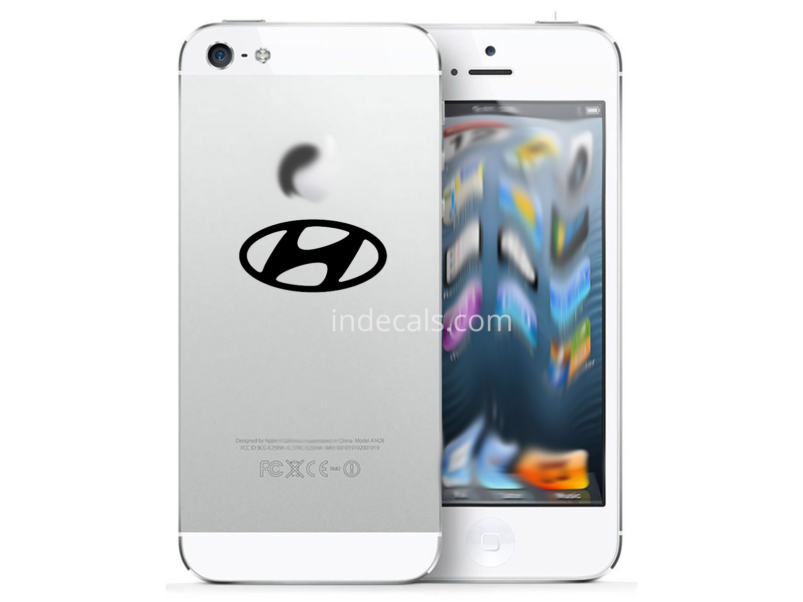 3 x Hyundai Stickers for Smartphone - Black