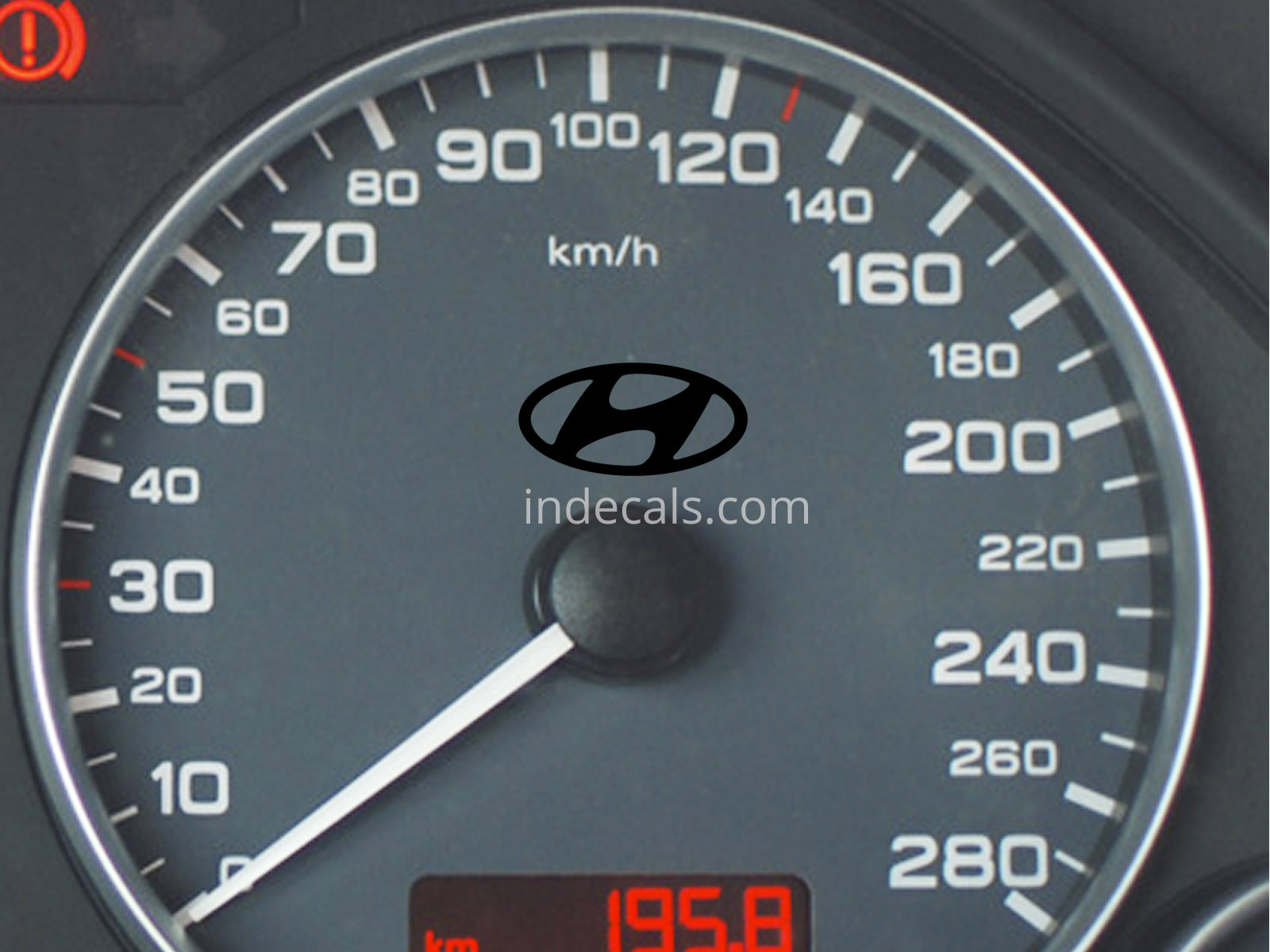 3 x Hyundai Stickers for Speedometer - Black