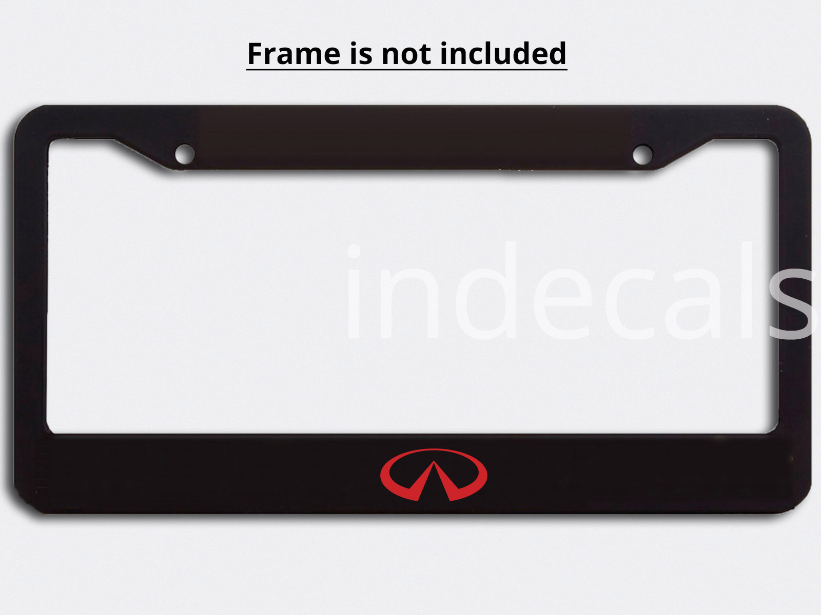 3 x Infiniti Stickers for License Plate Frame - Red