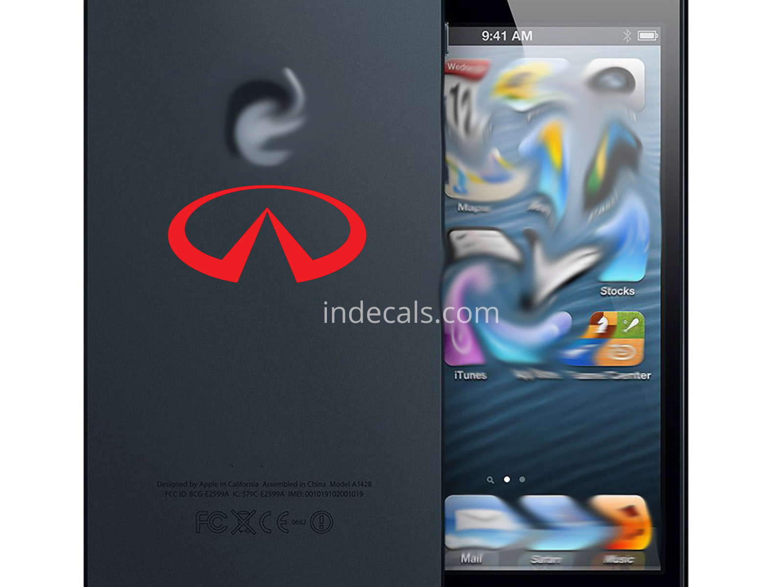3 x Infiniti Stickers for Smartphone - Red