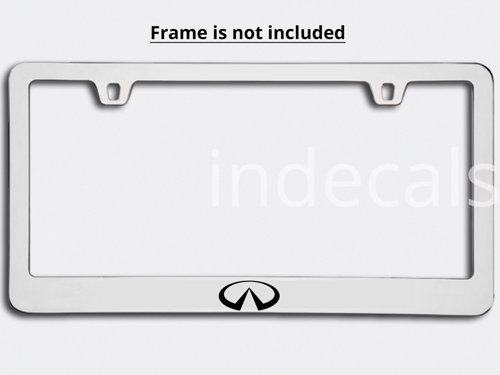 3 x Infiniti Stickers for License Plate Frame - Black