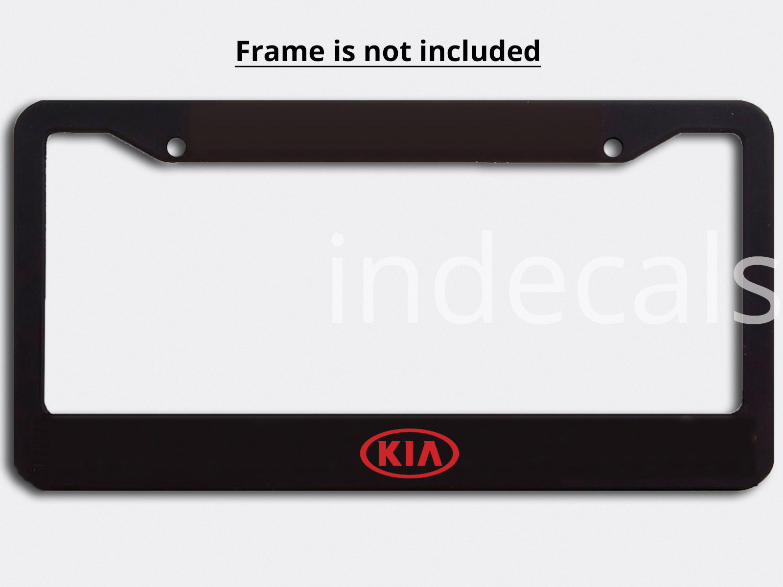 3 x KIA Stickers for License Plate Frame - Red