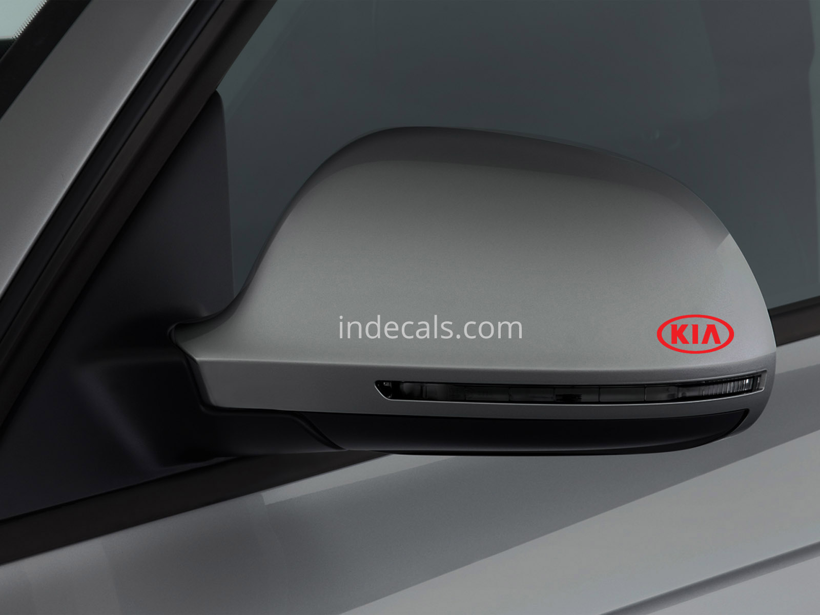 3 x KIA Stickers for Mirror Cover - Red