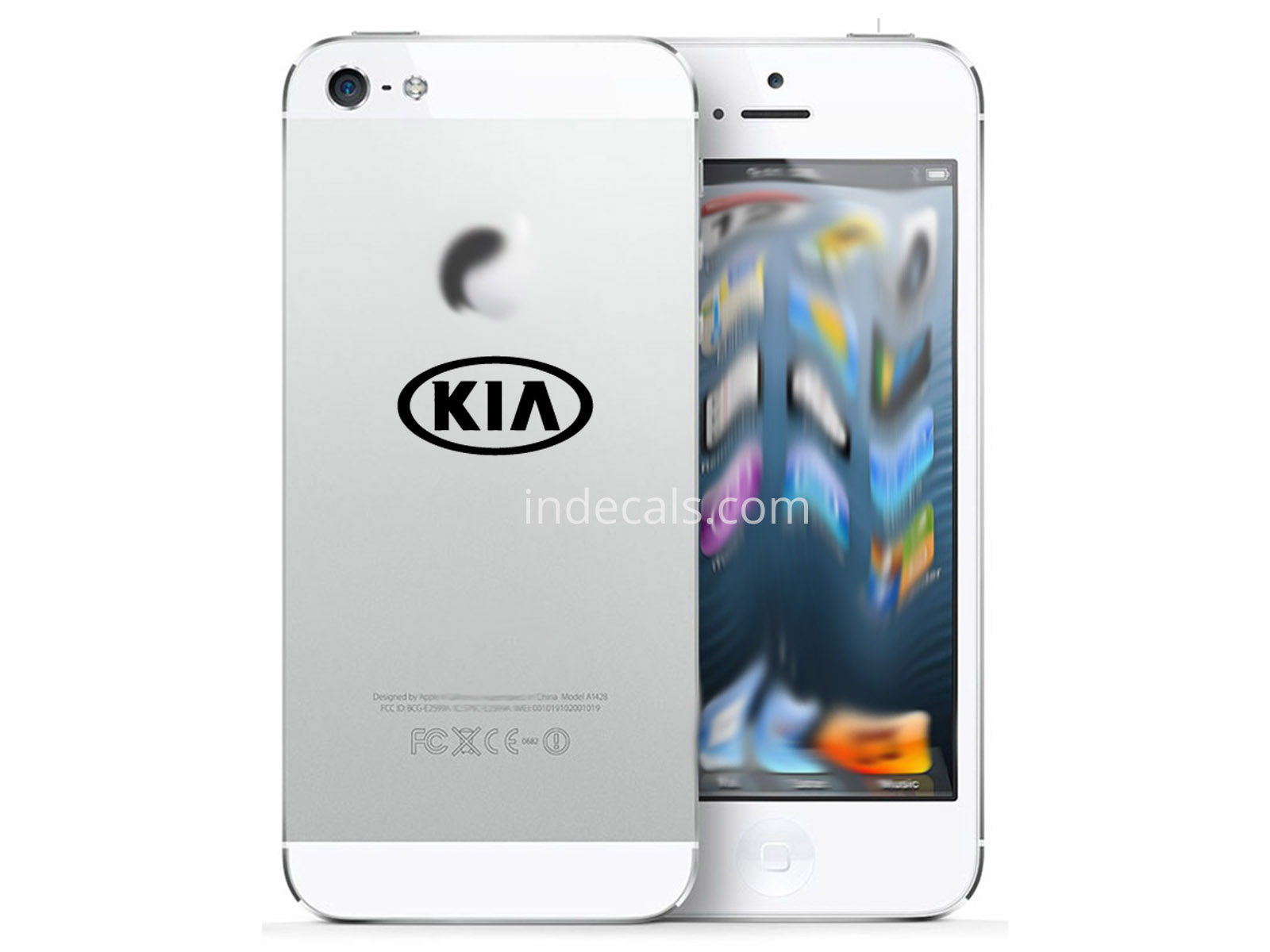 3 x KIA Stickers for Smartphone - Black