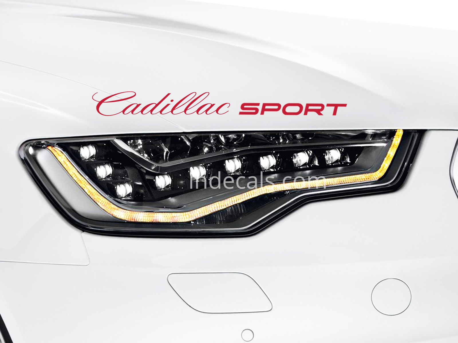 1 x Cadillac Sport Sticker - Red