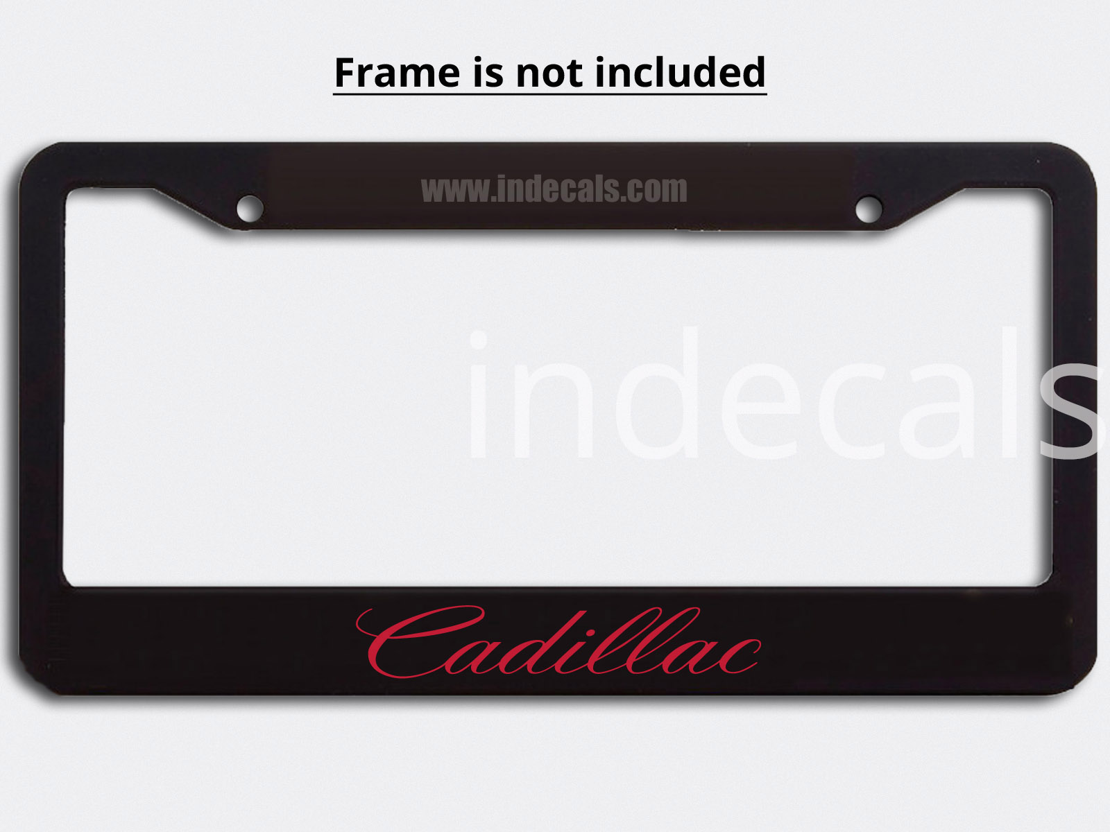 3 x Cadillac Stickers for Plate Frame - Red