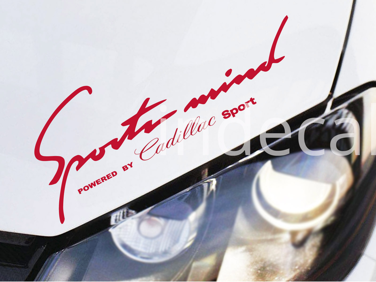 1 x Cadillac Sports Mind Sticker - Red