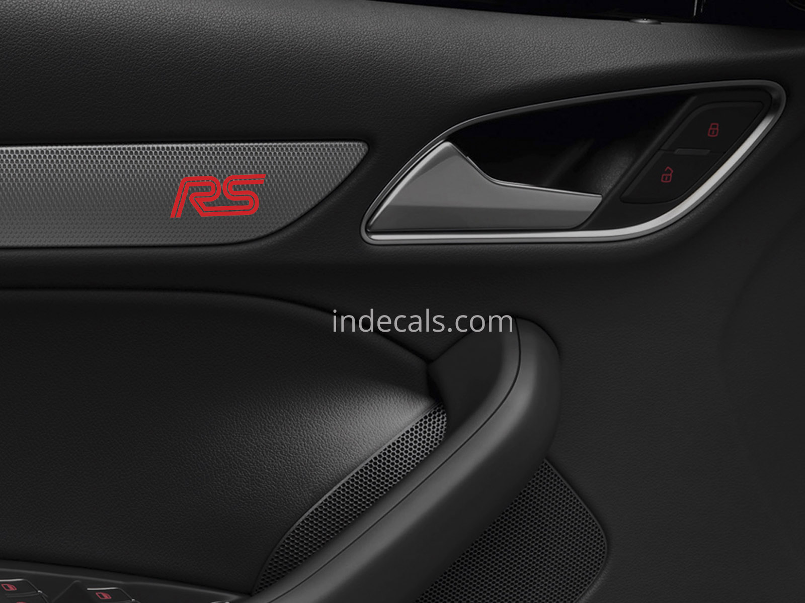 6 x Ford RS Stickers for Door Trim - Red