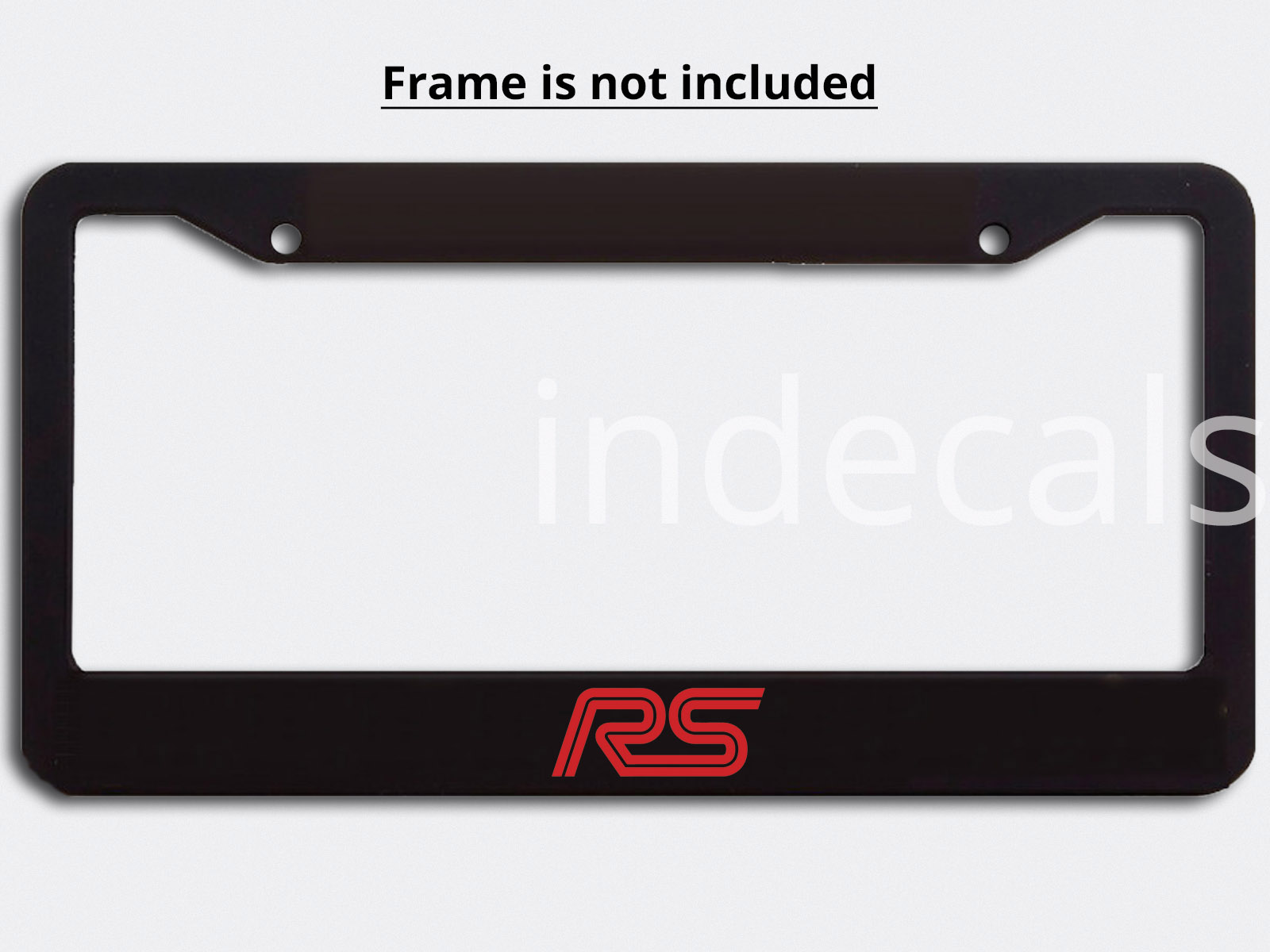 3 x Ford RS Stickers for License Plate Frame - Red
