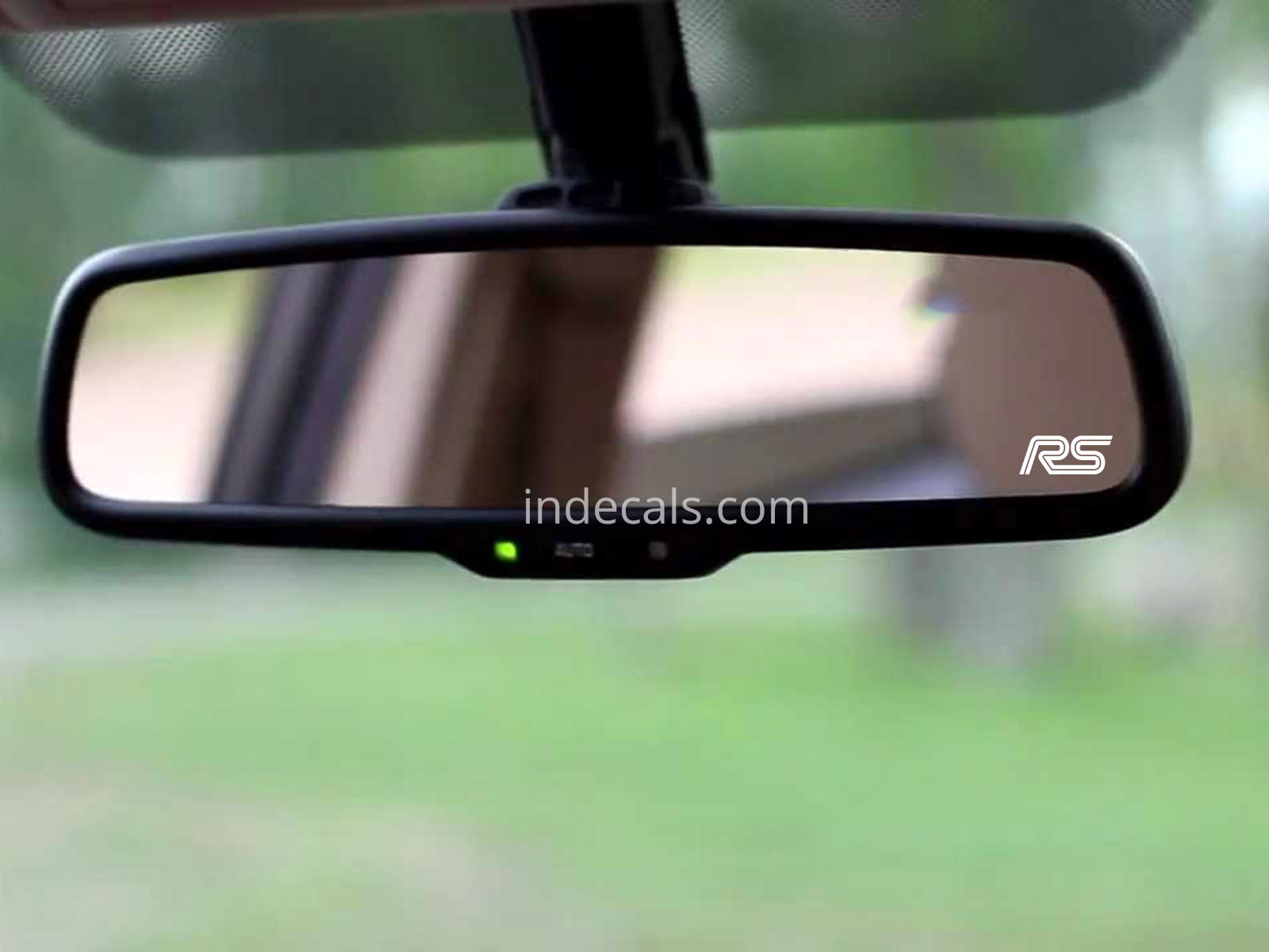 3 x Ford RS Stickers for Interior Mirror - White