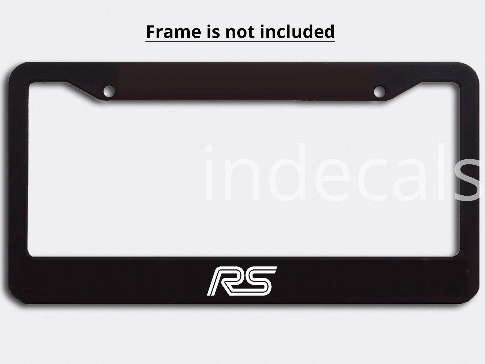 3 x Ford RS Stickers for License Plate Frame - White