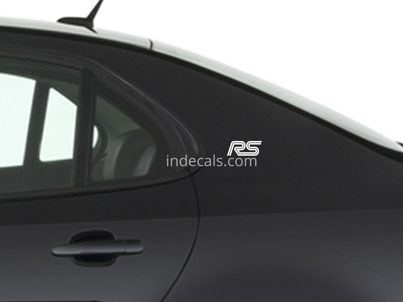 3 x Ford RS Stickers for Rear Wing - White