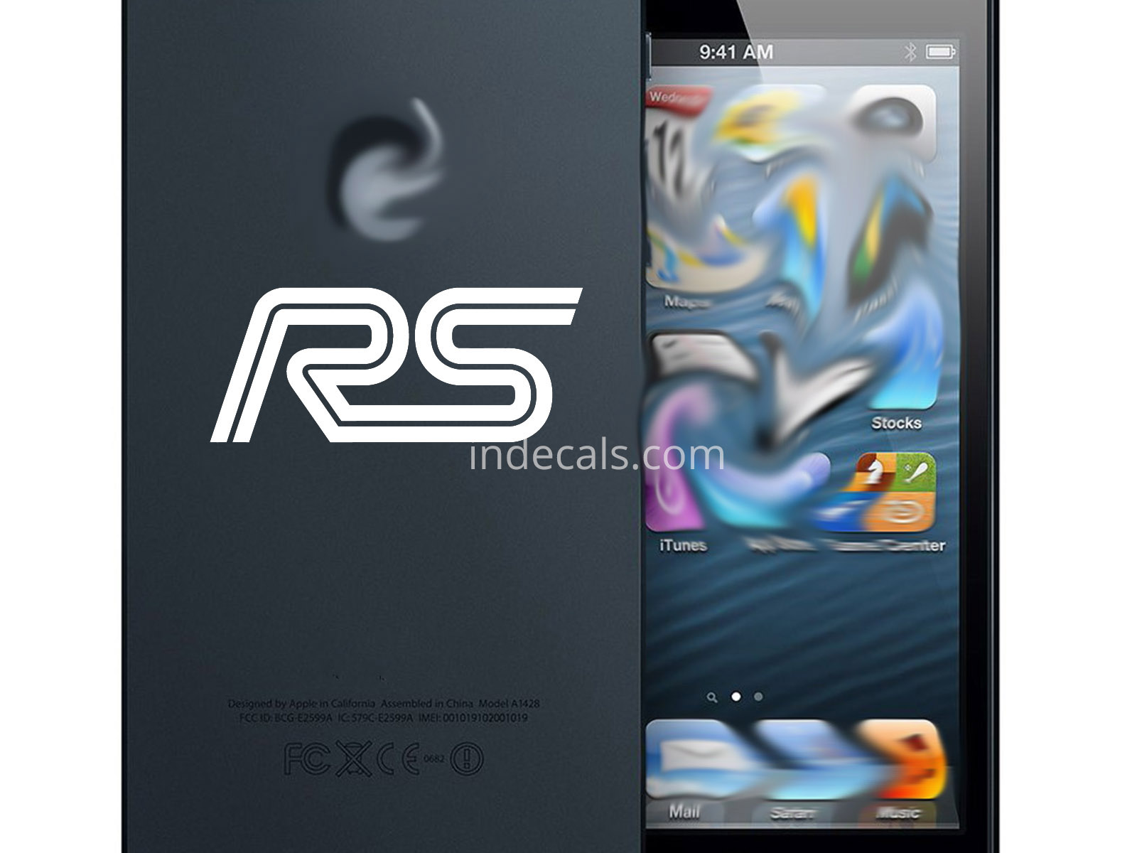 3 x Ford RS Stickers for Smartphone - White