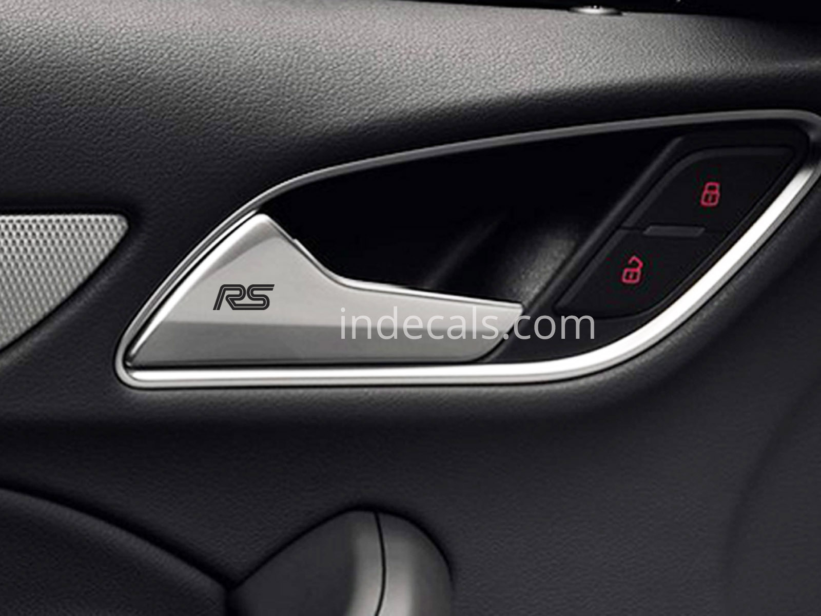 6 x Ford RS Stickers for Door Handle - Black
