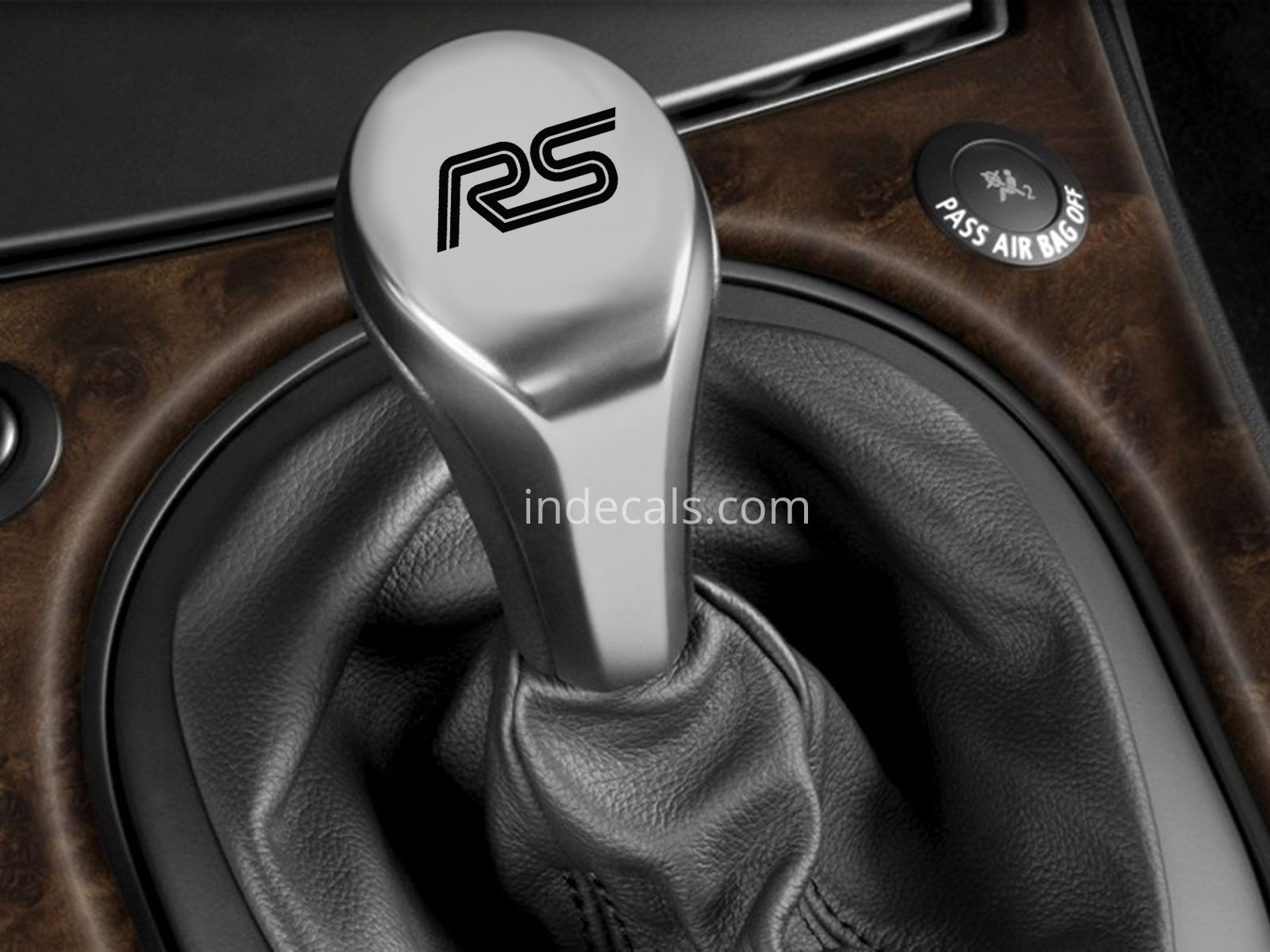 3 x Ford RS Stickers for Gear Knob - Black