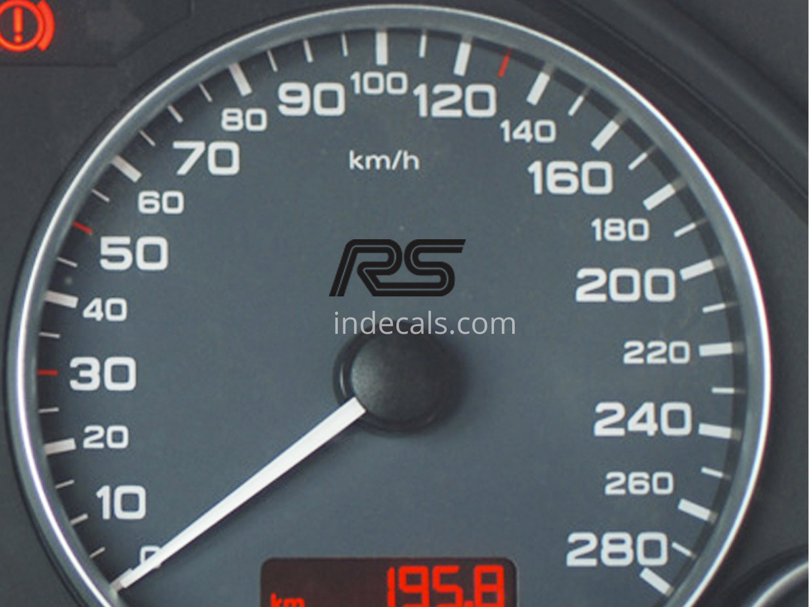 3 x Ford RS Stickers for Speedometer - Black