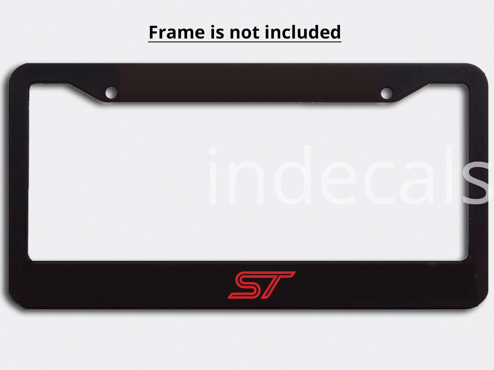 3 x Ford ST Stickers for License Plate Frame - Red