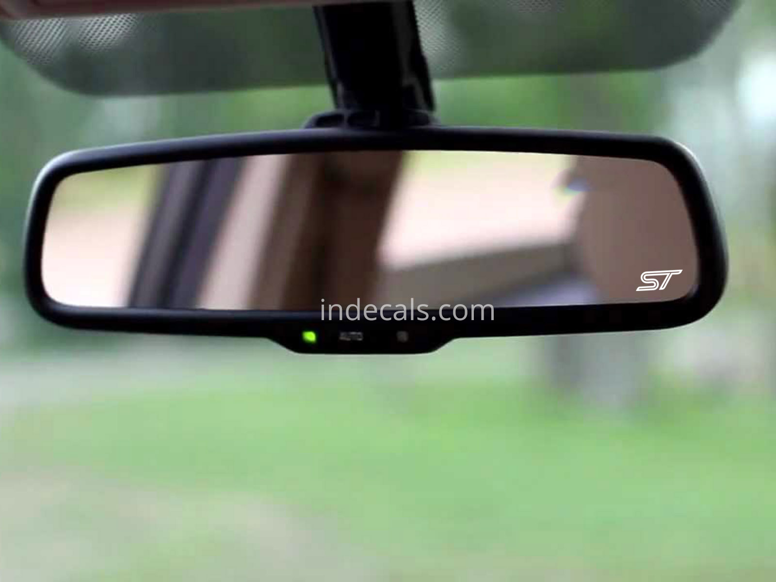 3 x Ford ST Stickers for Interior Mirror - White