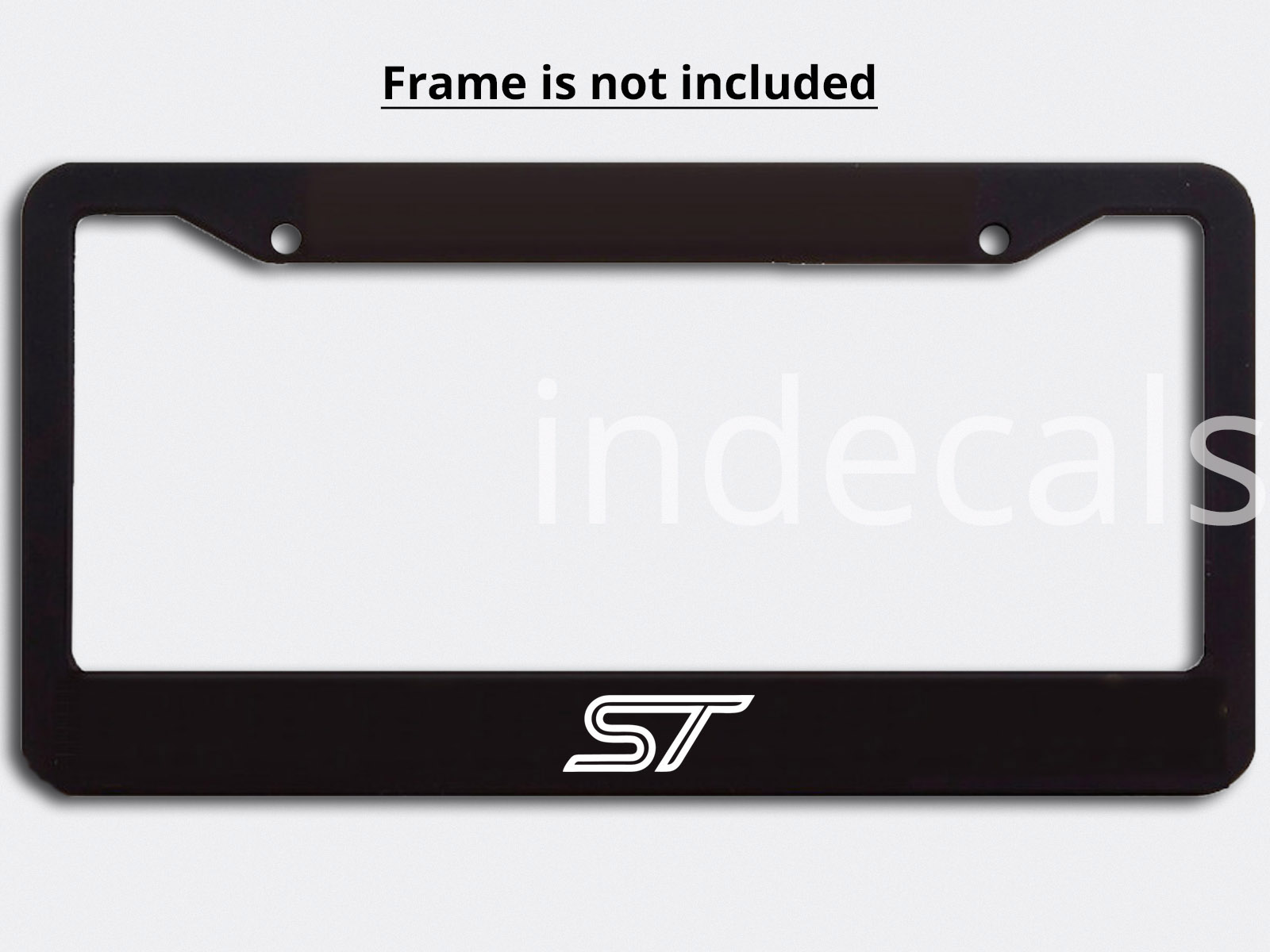 3 x Ford ST Stickers for License Plate Frame - White