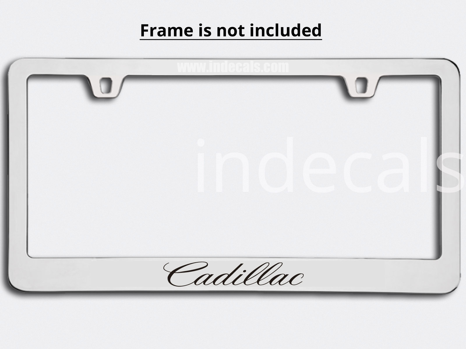 3 x Cadillac Stickers for Plate Frame - Black