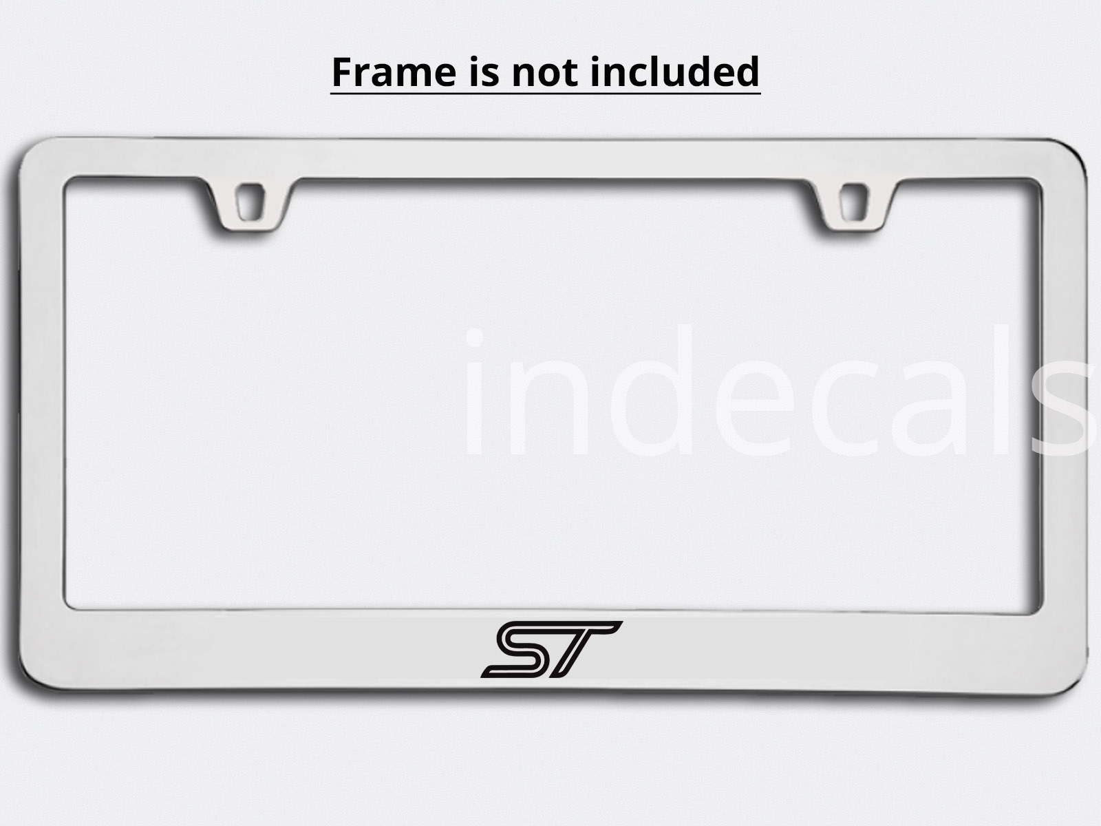 3 x Ford ST Stickers for License Plate Frame - Black