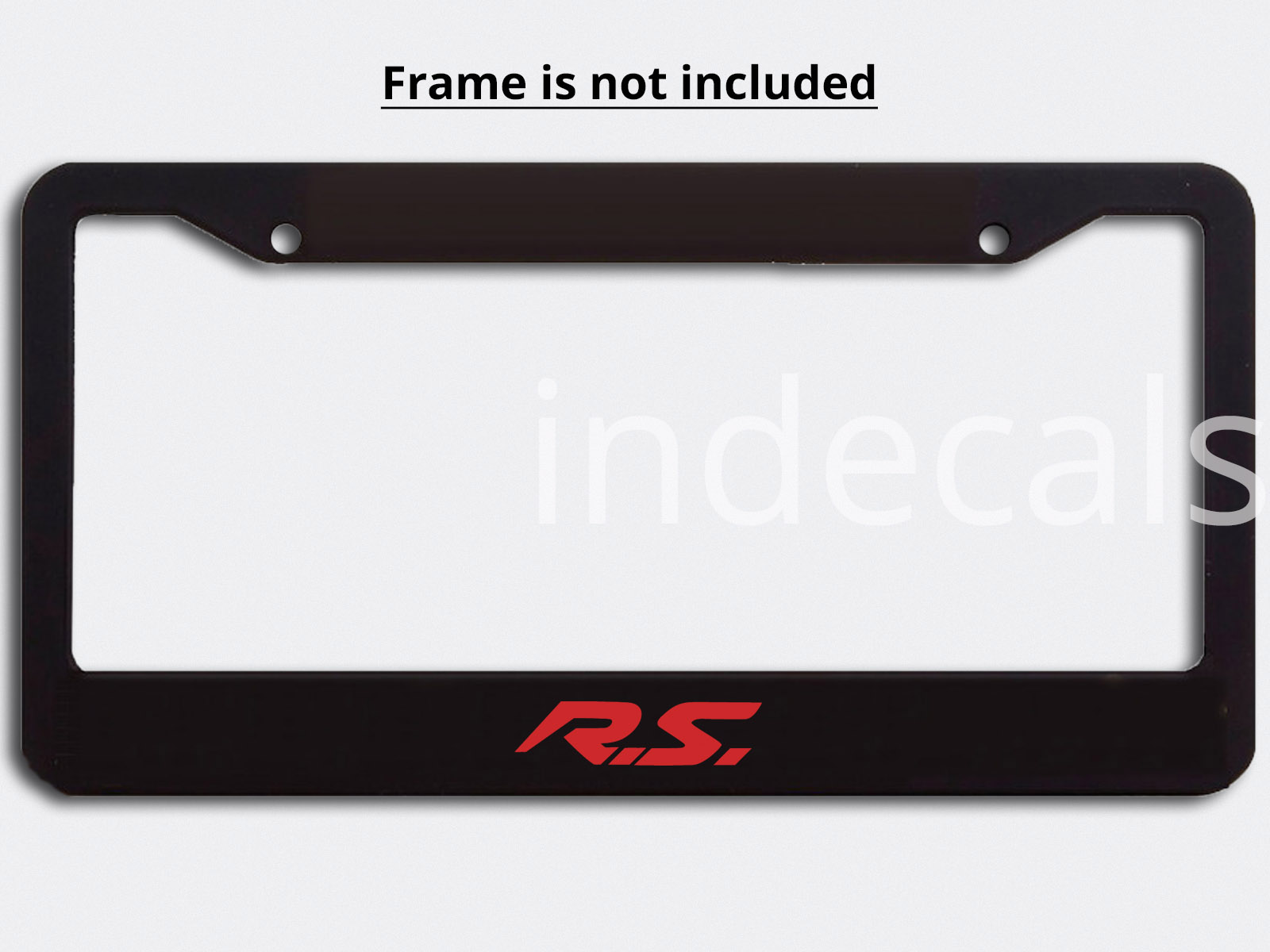 3 x Renault RS Stickers for License Plate Frame - Red