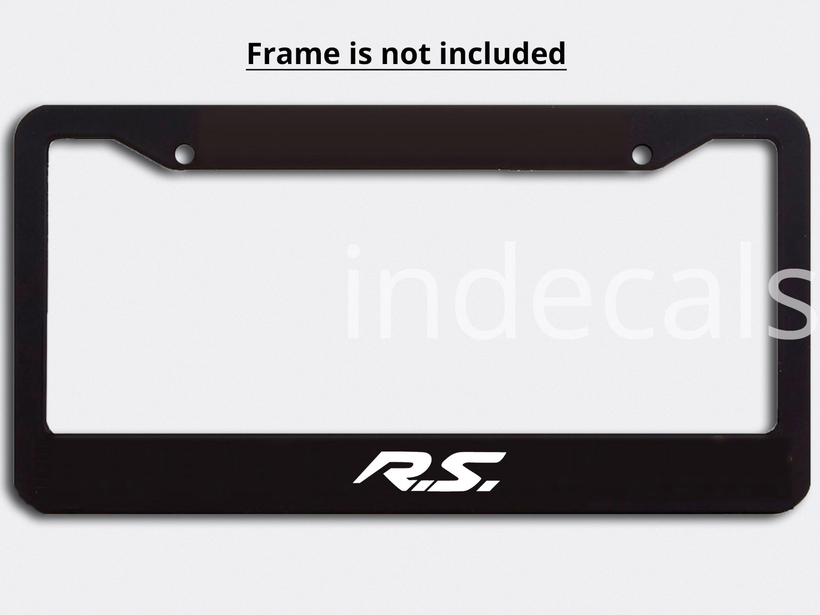 3 x Renault RS Stickers for License Plate Frame - White