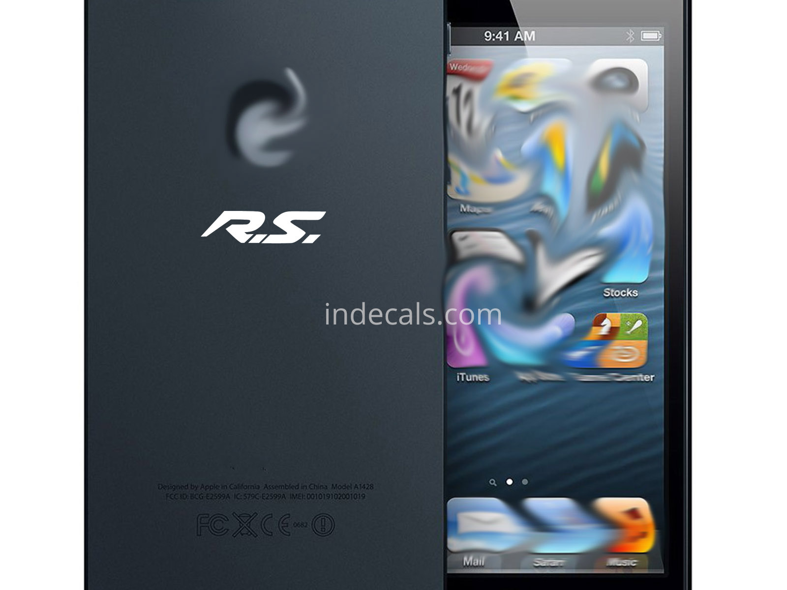 3 x Renault RS Stickers for Smartphone - White