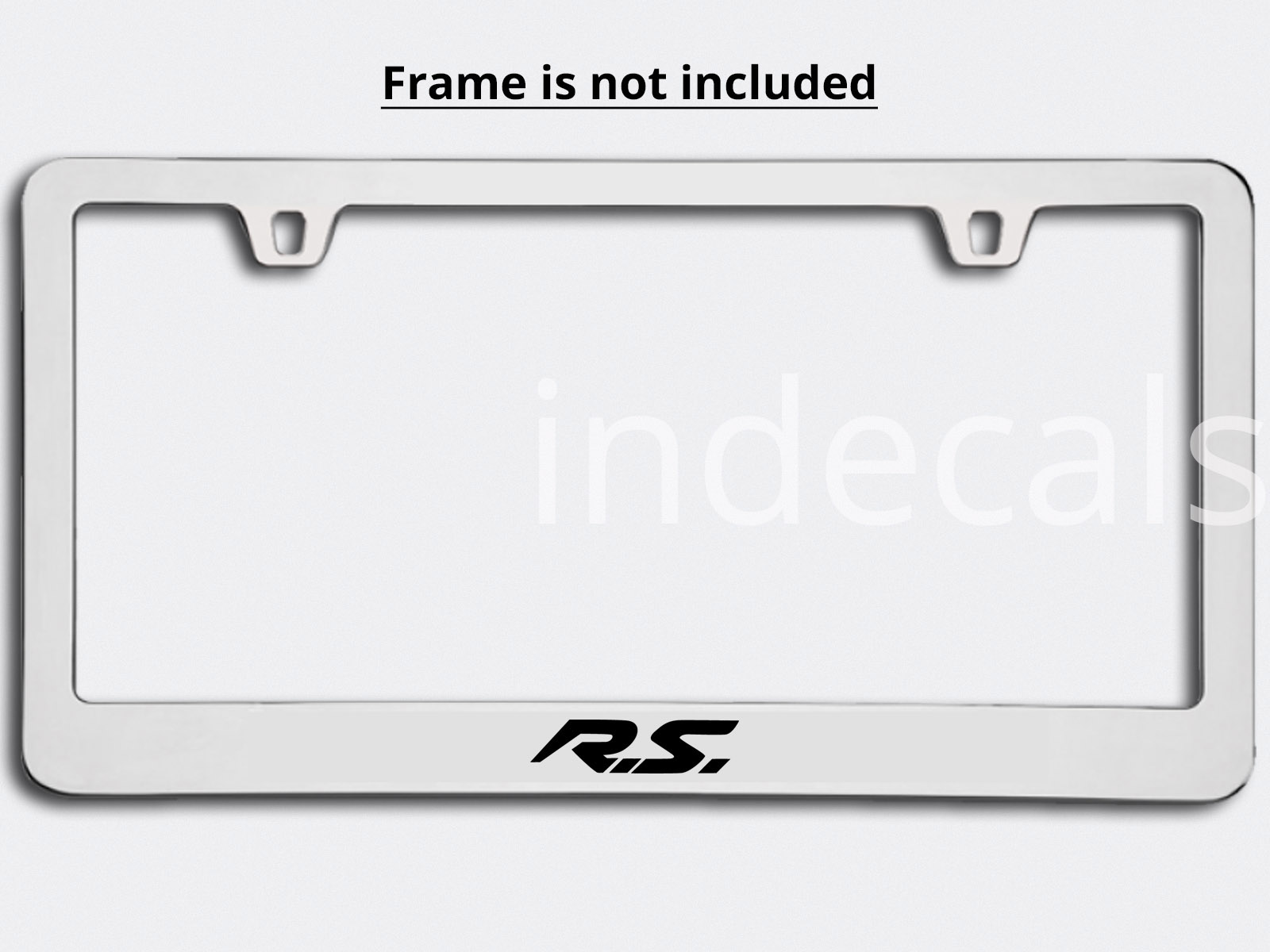3 x Renault RS Stickers for License Plate Frame - Black