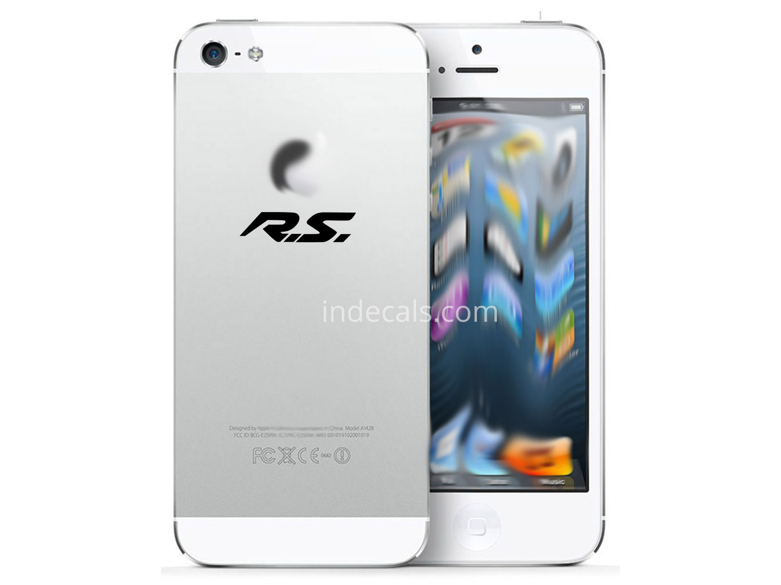 3 x Renault RS Stickers for Smartphone - Black