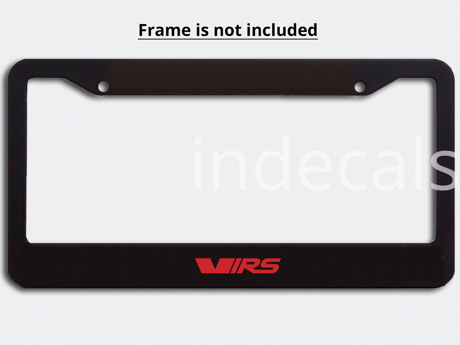 3 x Skoda RS Stickers for License Plate Frame - Red