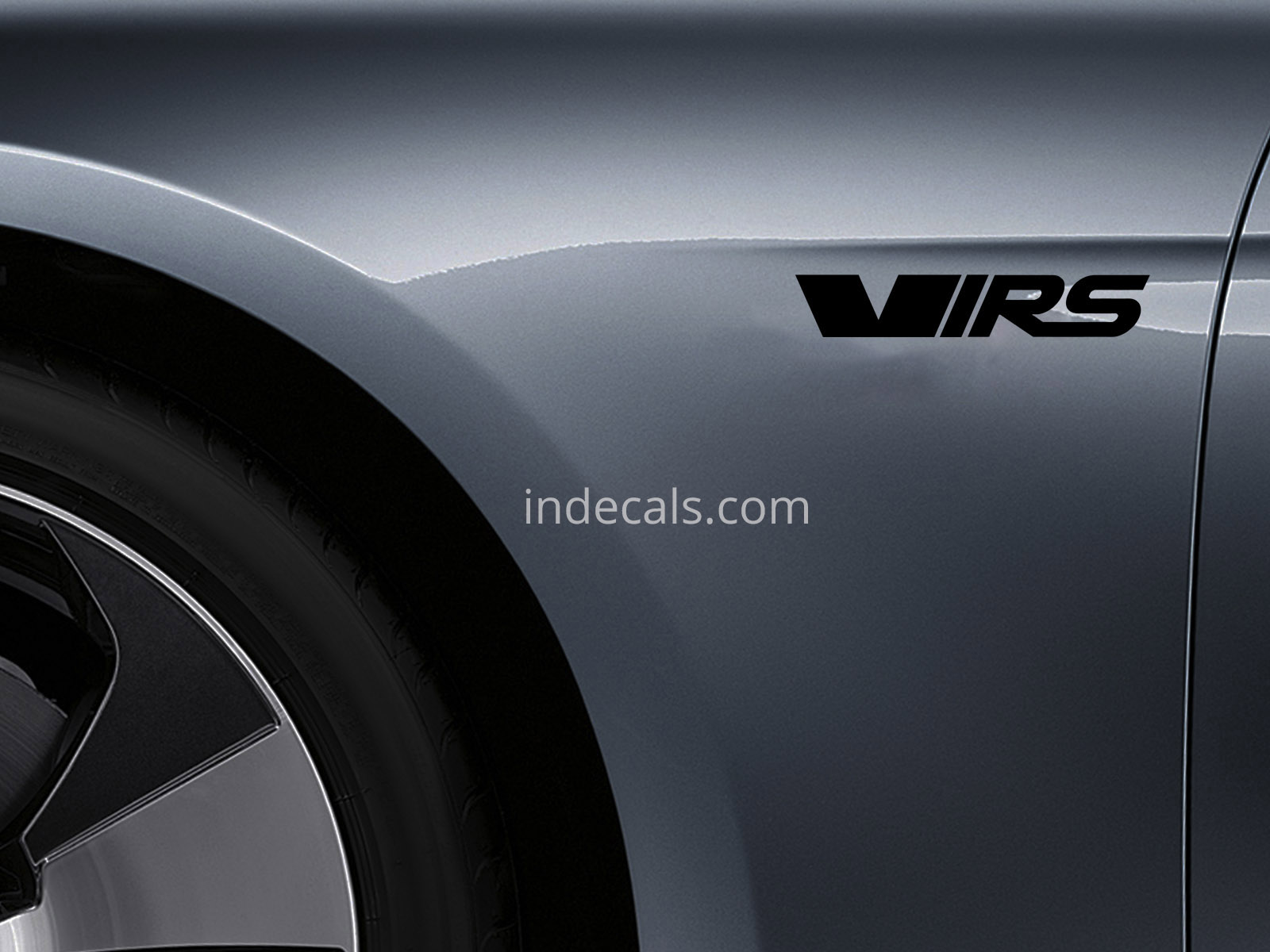 3 x Skoda RS Stickers for Wings - Black