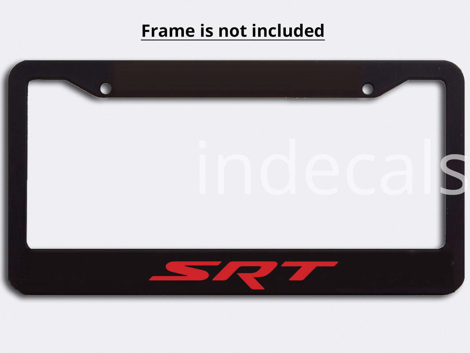 3 x Dodge SRT Stickers for License Plate Frame - Red