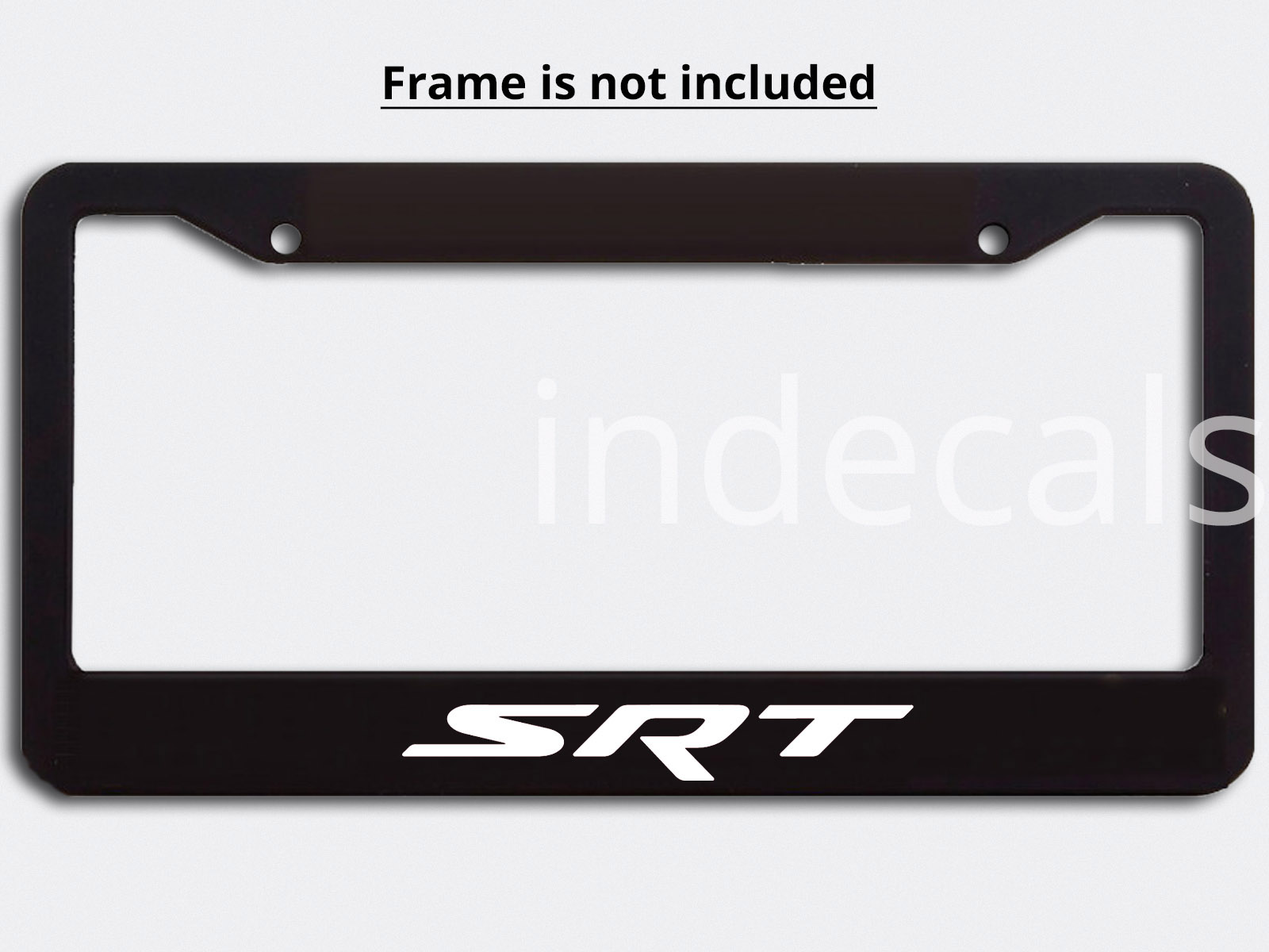 3 x Dodge SRT Stickers for License Plate Frame - White