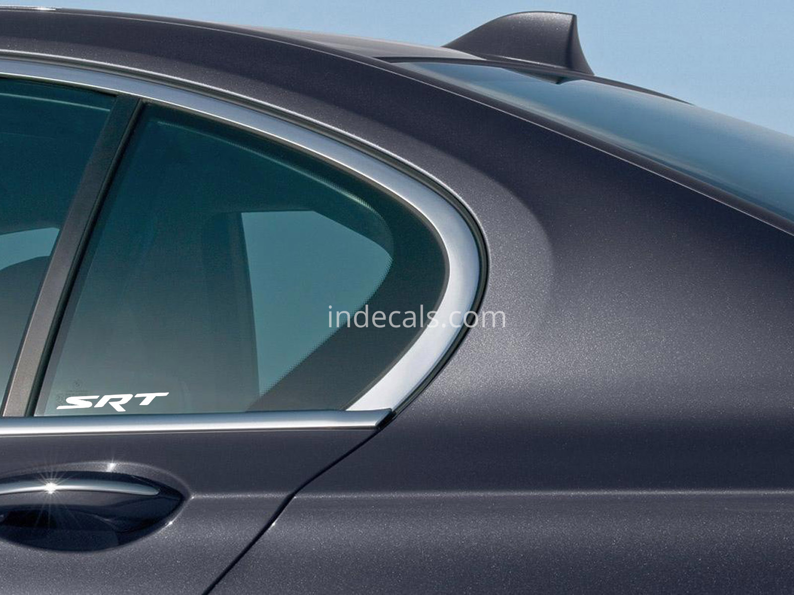 3 x Dodge SRT Stickers for Rear Window - White